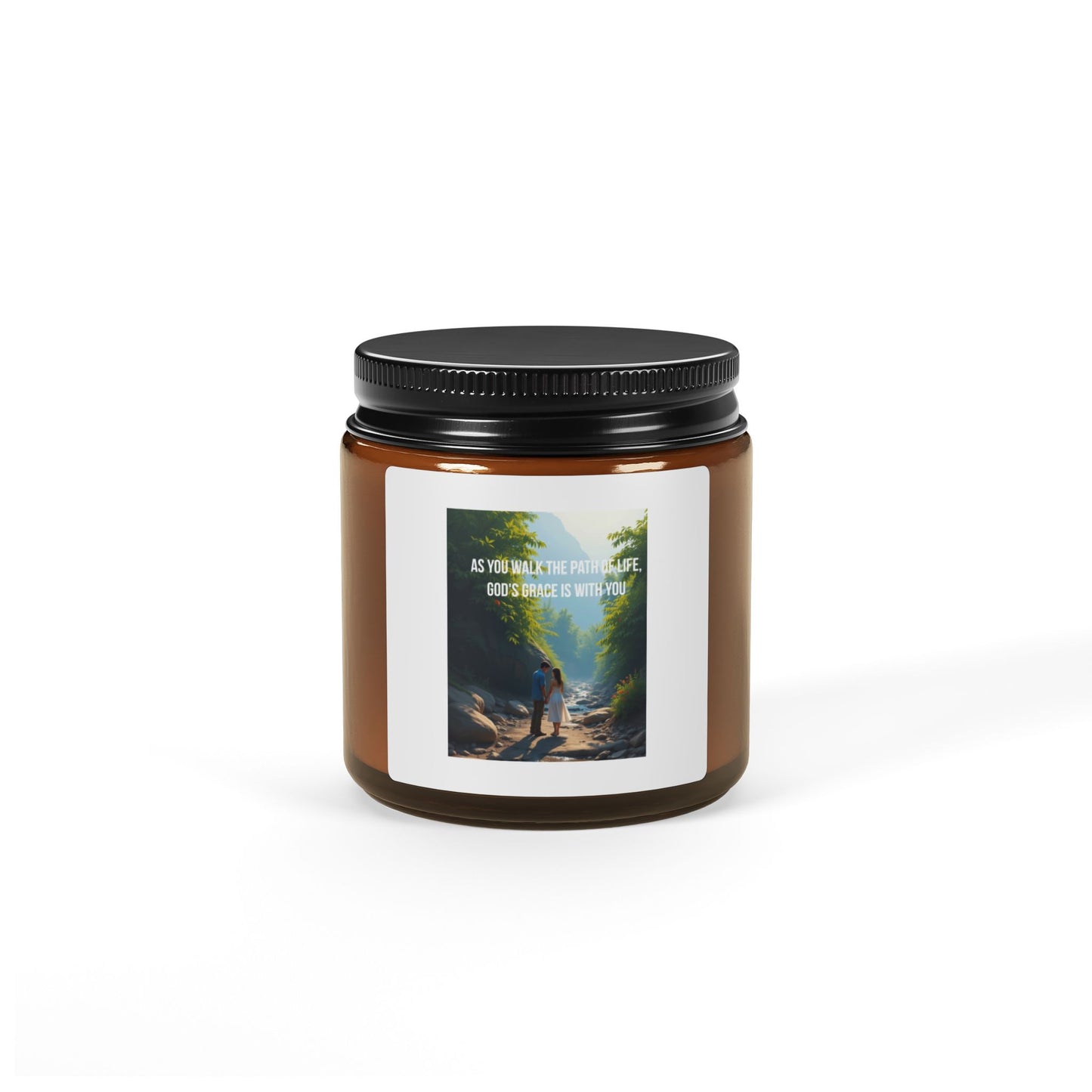 Soy Candle - Inspirational Nature Amber Jar (Multi-Size)