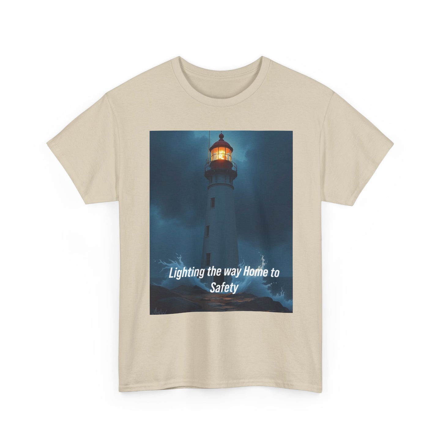 Lighthouse Graphic Tee — "Lighting the Way Home to Safety"