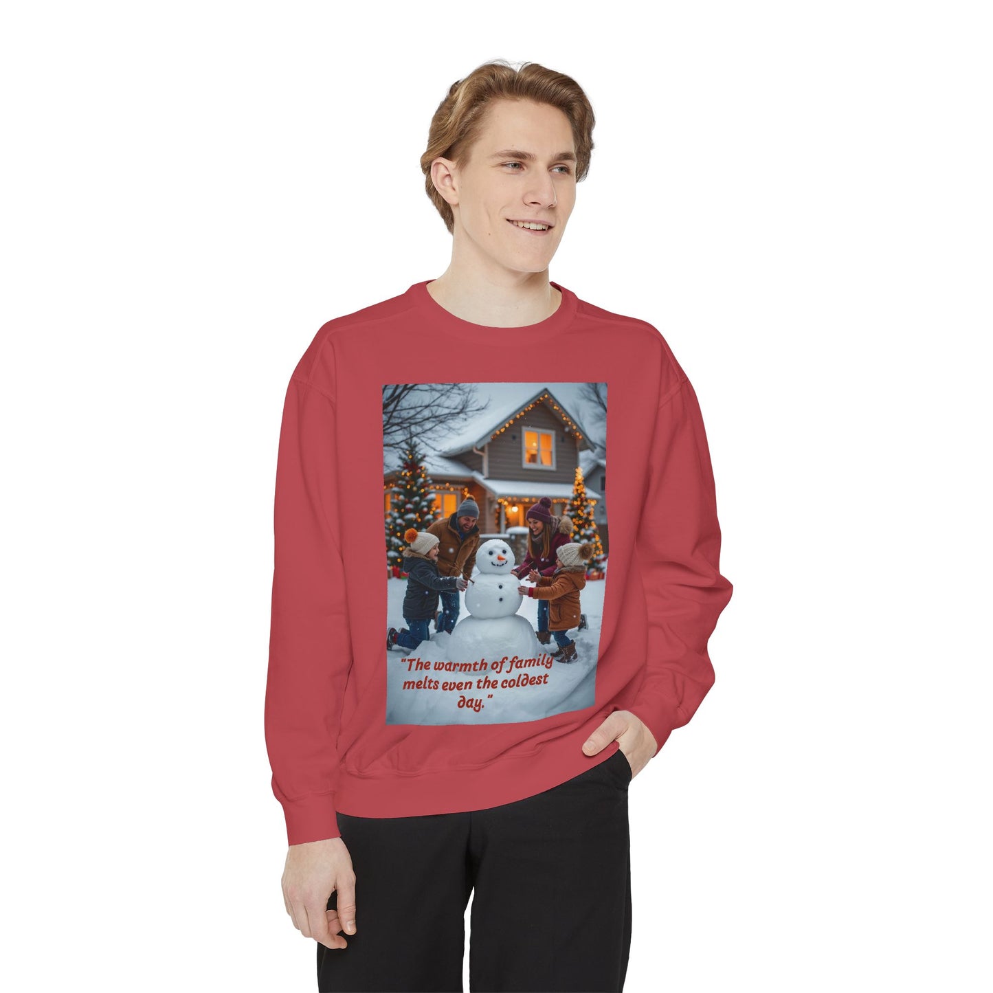 Winter Family Sweatshirt, Cozy Christmas Apparel, Holiday Gift, Unisex Sweater for Family Gatherings, Snowman Design