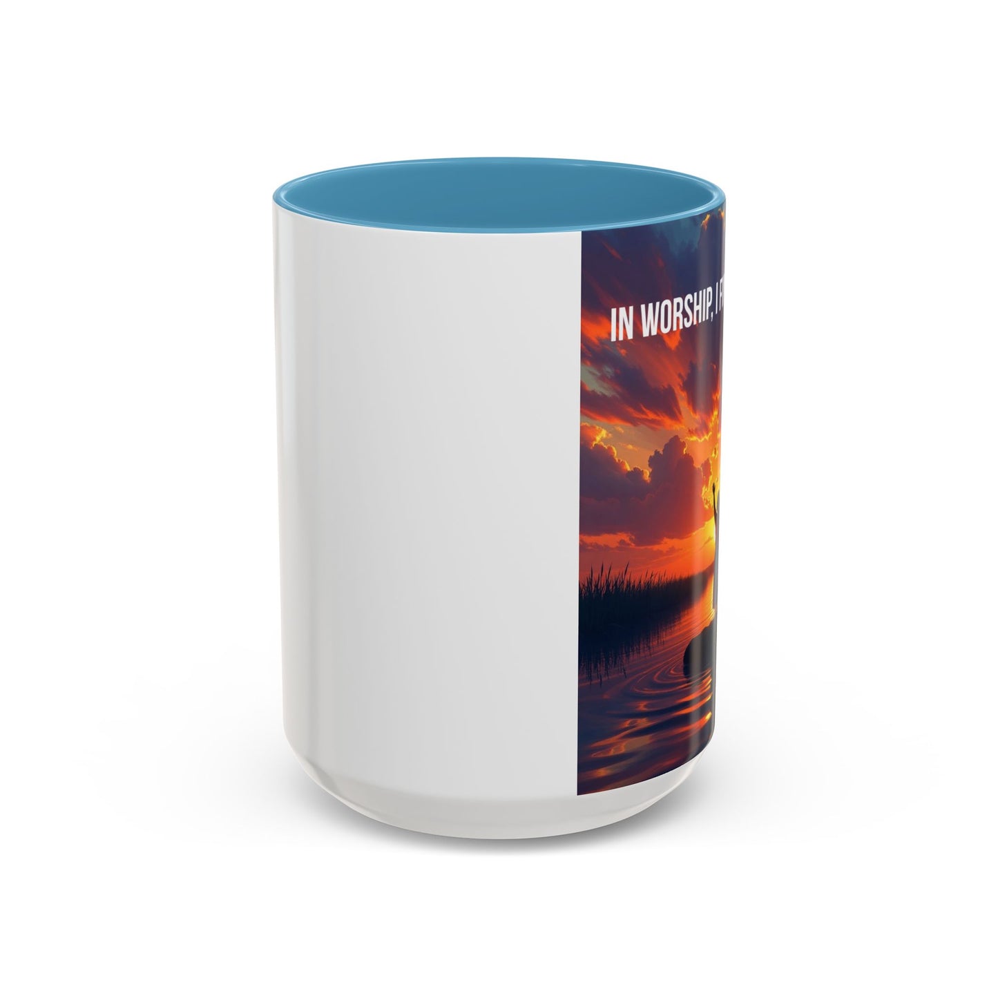 Inspirational Worship Coffee Mug - "In Worship, I Find My Refuge"