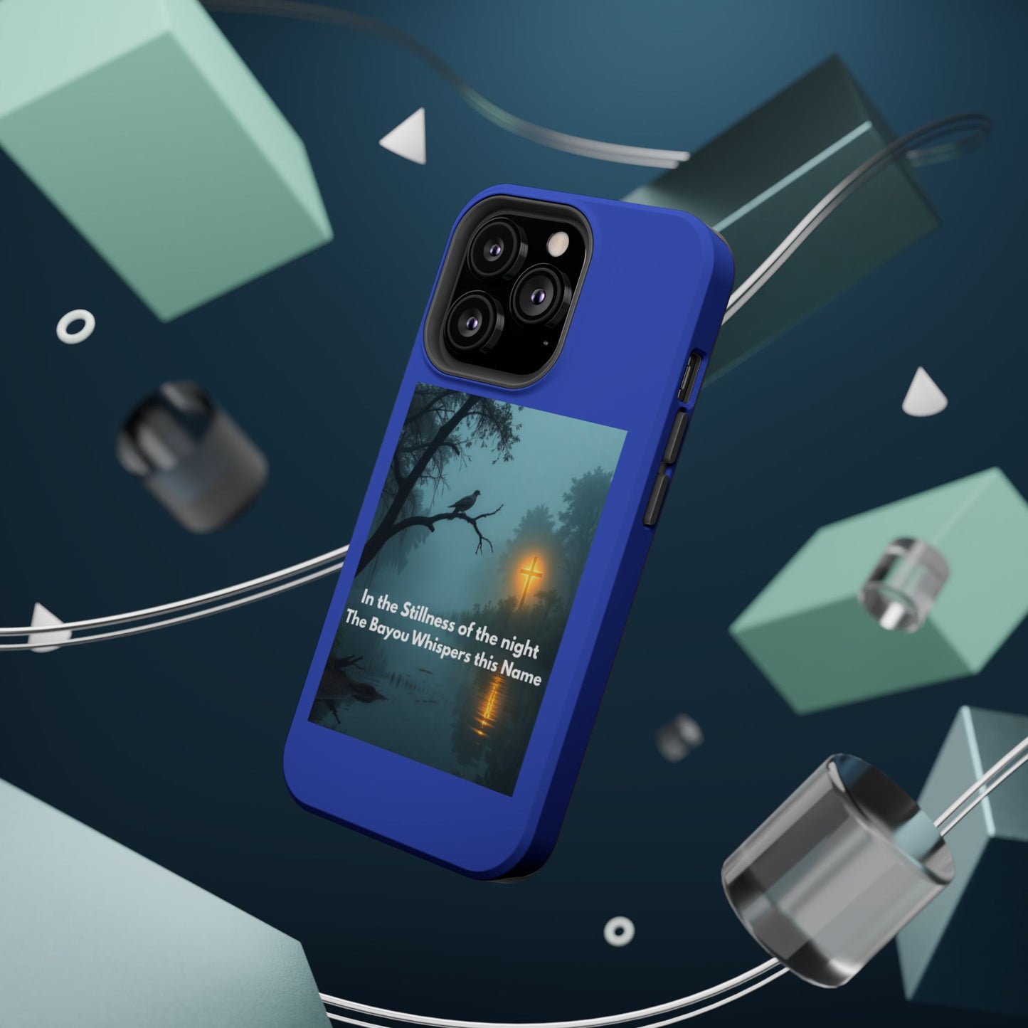 Magnetic Impact-Resistant Phone Case — Bayou Night Scene with Poem