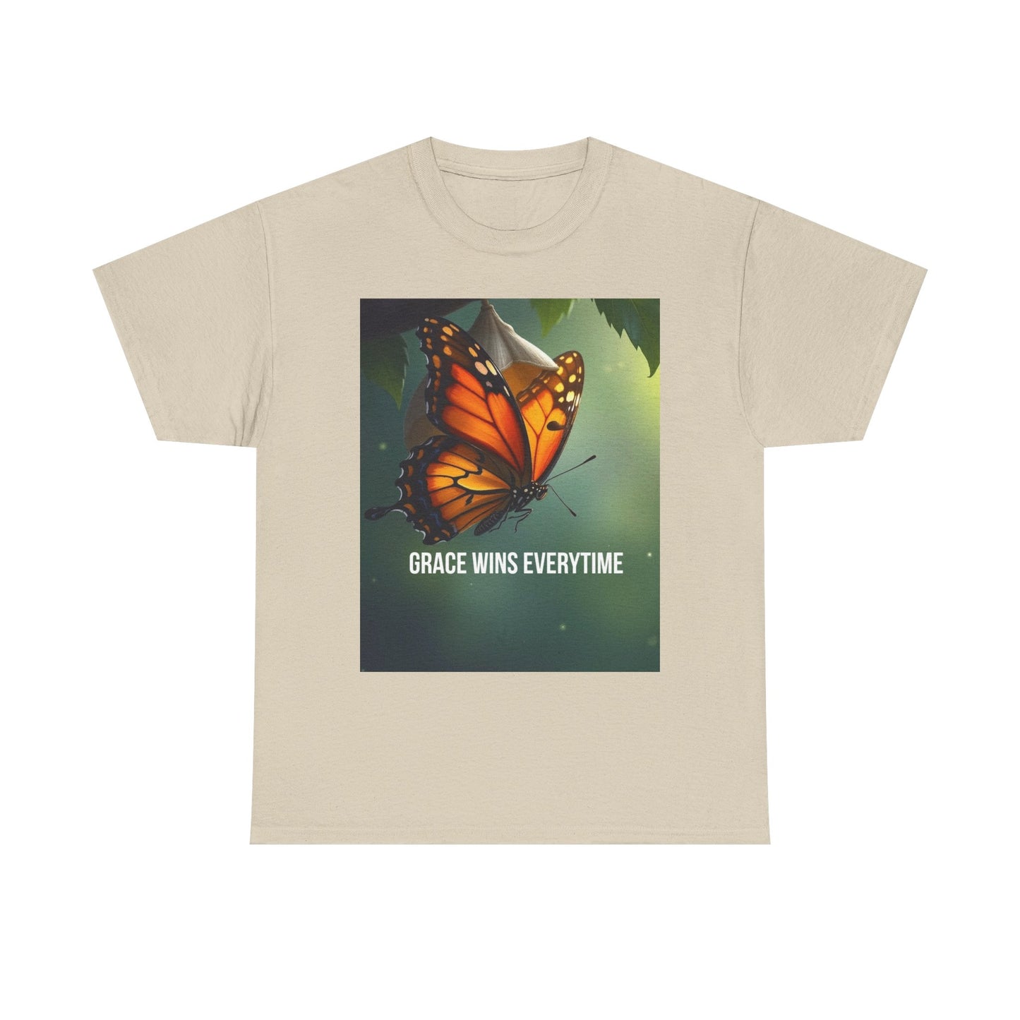 Butterfly 'Grace Wins Everytime' Graphic Tee - Inspirational Nature T-Shirt