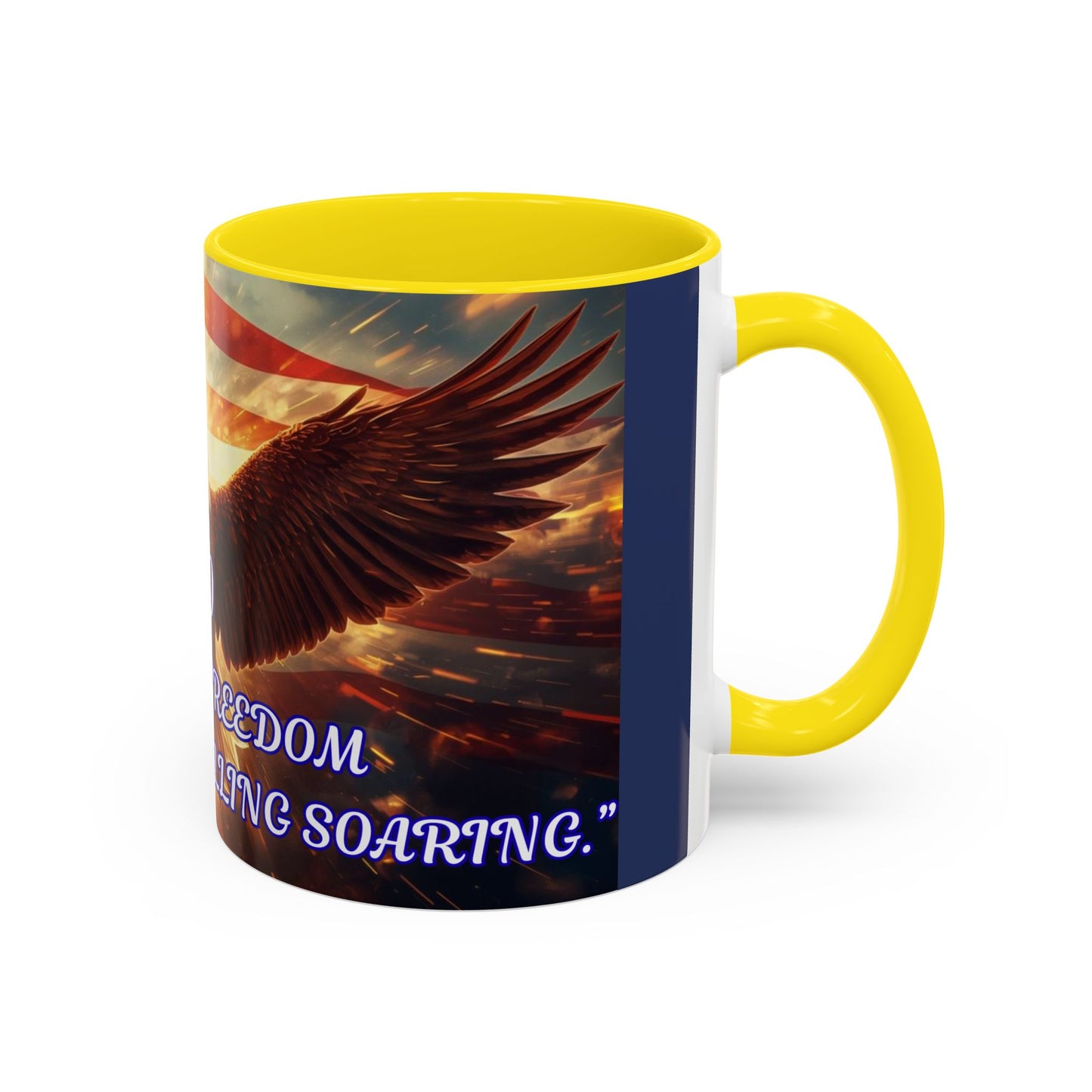 Patriotic Eagle Coffee Mug – "250 Years of Freedom" Accent Mug