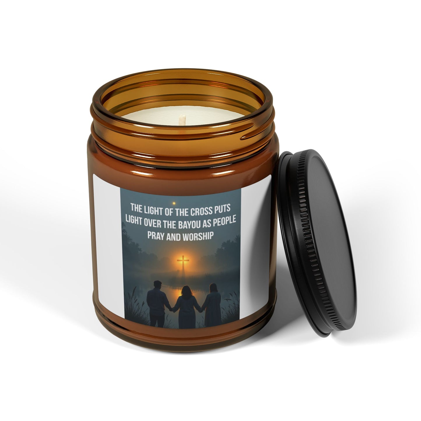 Soy Candle — 'The Light of the World' Amber Jar Scented Candle