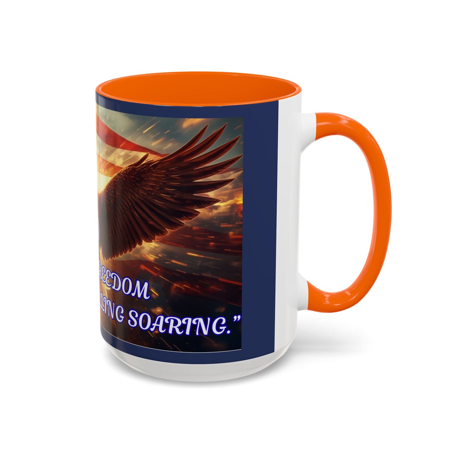 Patriotic Eagle Coffee Mug – "250 Years of Freedom" Accent Mug