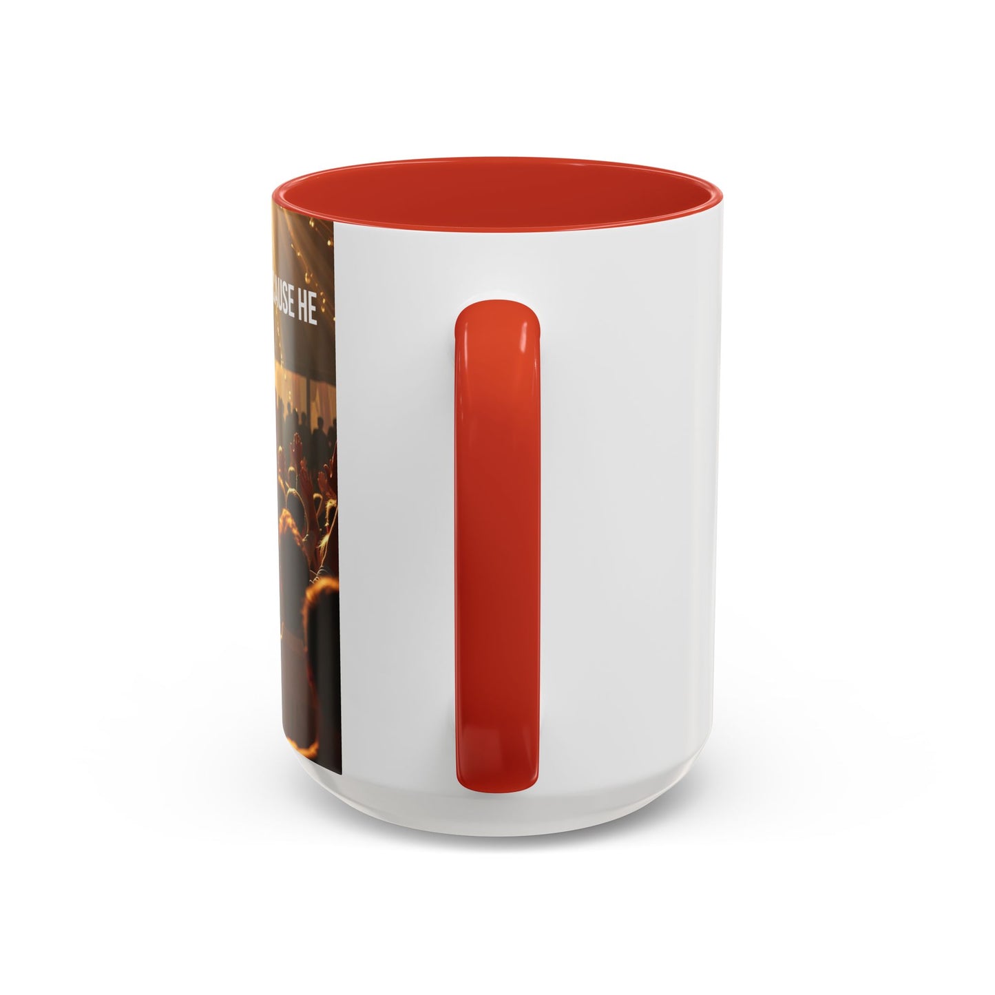 Coffee Mug — “I Lift My Hands Because He Lifted My Soul” Christian Worship Accent Mug