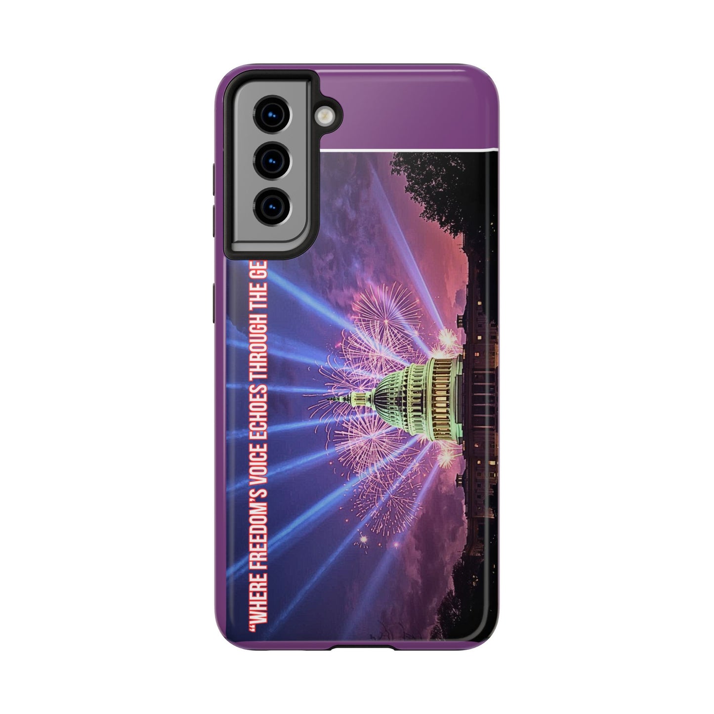 Capitol Fireworks Tough Phone Case — “Where Freedom’s Voice Echoes Through the Generations”