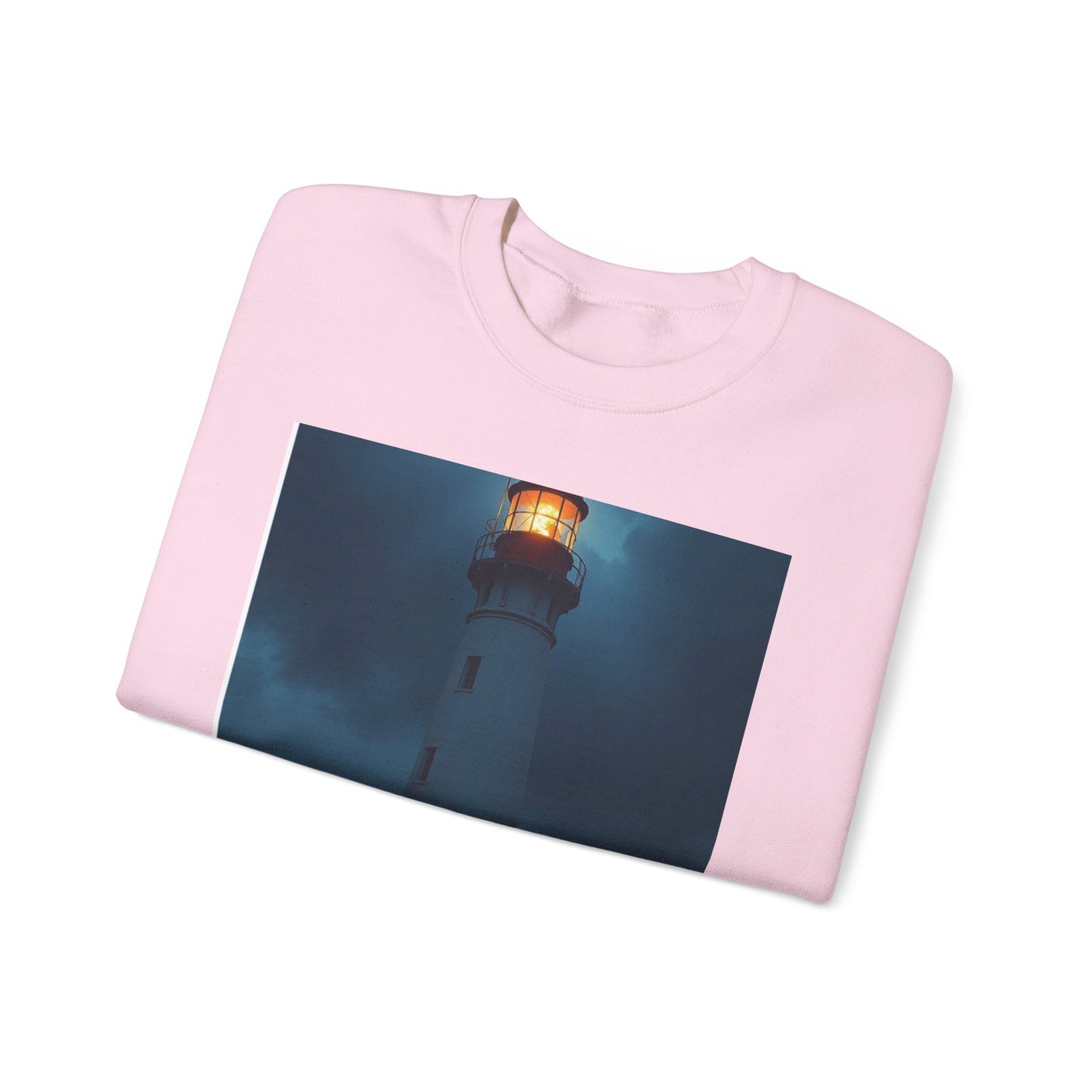 Faith Lighthouse Sweatshirt — "The light is guiding you home to the safe arms of the Lord"
