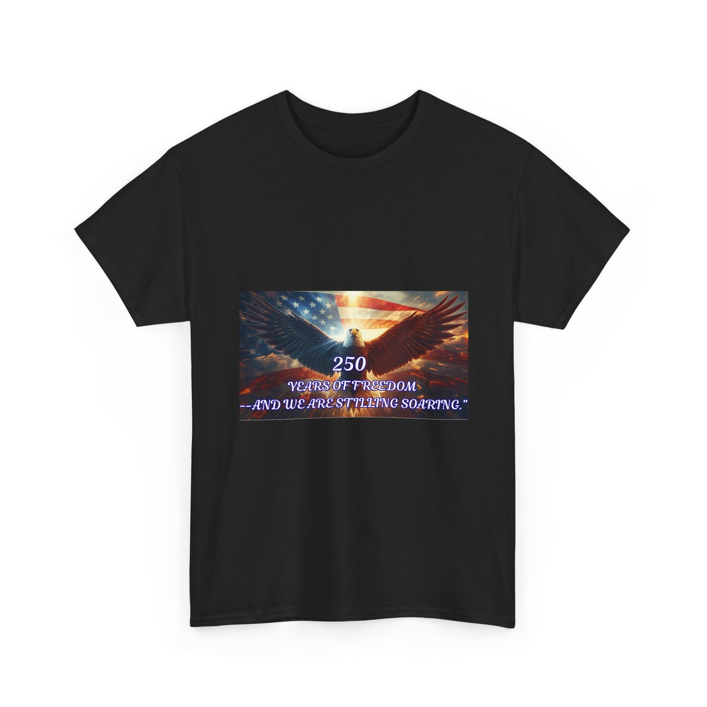 Patriotic Eagle Tee - "250 Years of Freedom" American Flag Shirt