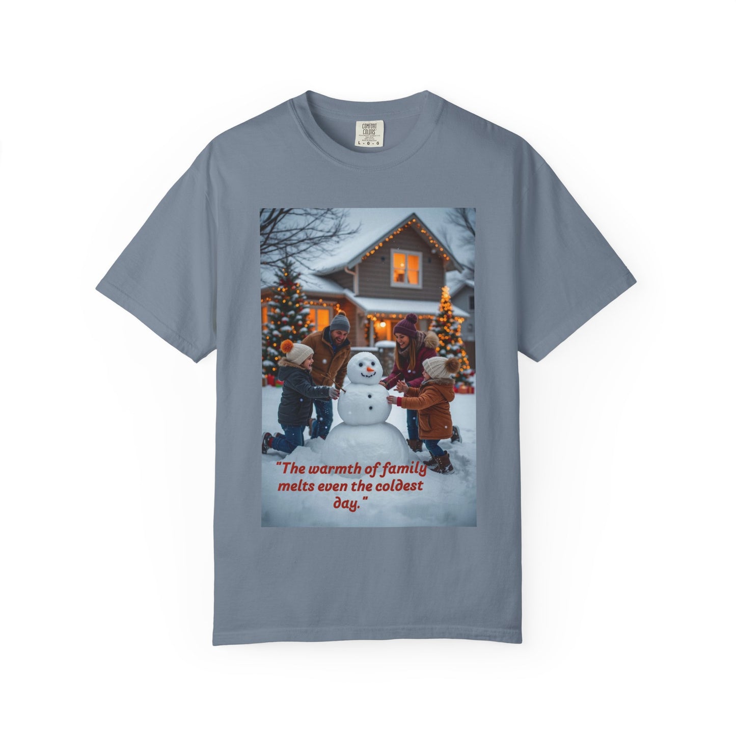 Warm Winter Family T-Shirt, Holiday Tee, Christmas Shirt, Family Gathering Apparel, Cozy Festive Top