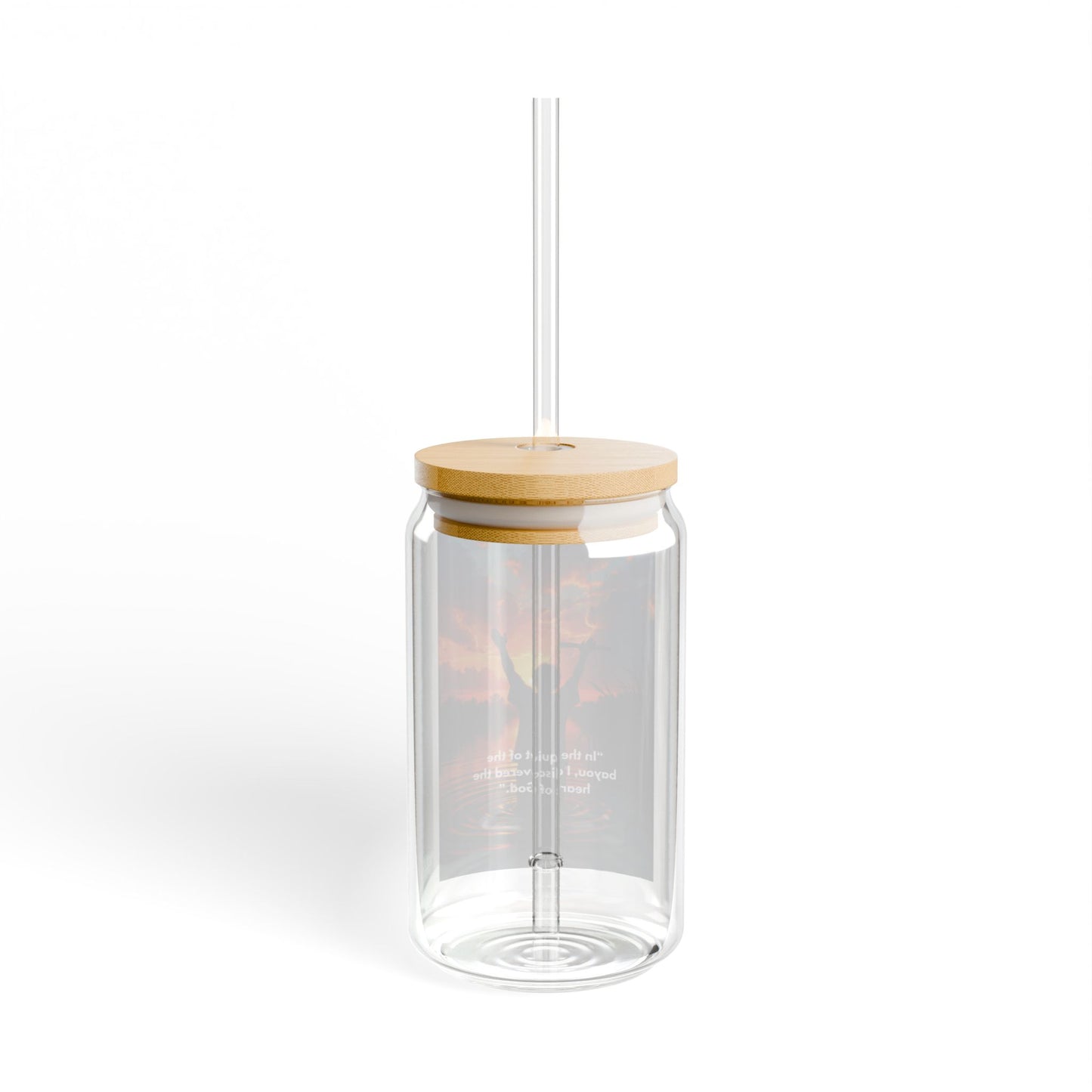 Inspirational Sunset Prayer Sipper Glass – 16oz Tumbler with Straw