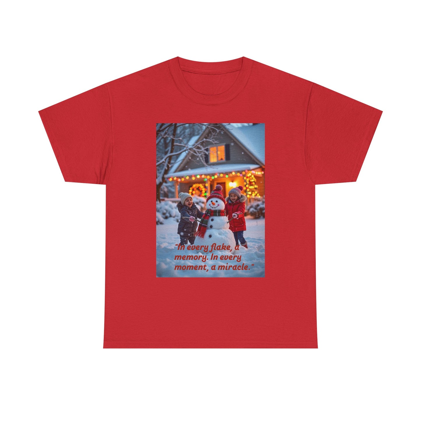 Cozy Winter Tee, Unisex Heavy Cotton T-Shirt, Holiday Memory Shirt, Christmas Gift, Festive Family Wear, Winter Cheer Apparel