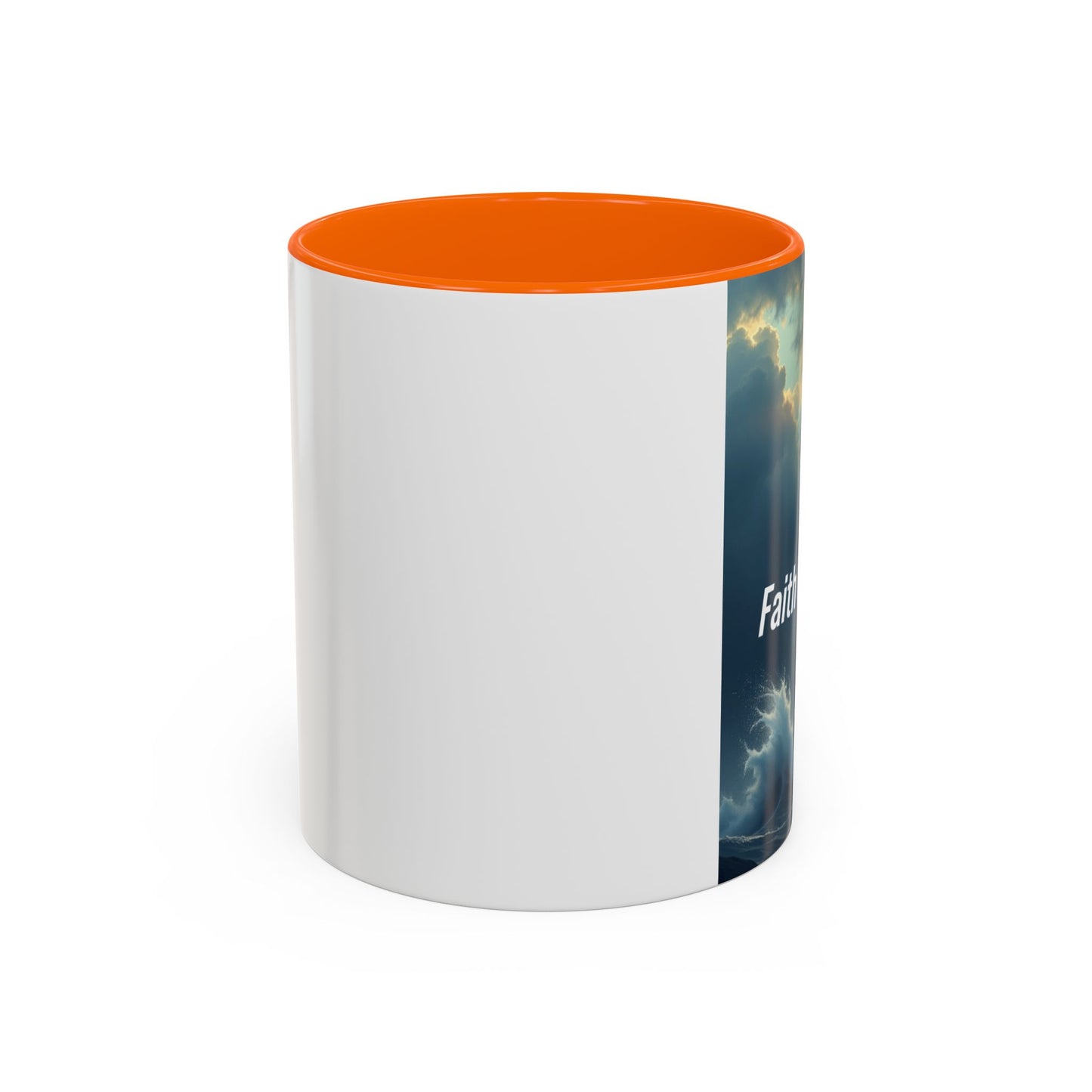Faith Through the Storm Lighthouse Coffee Mug - Inspirational Ceramic Accent Mug
