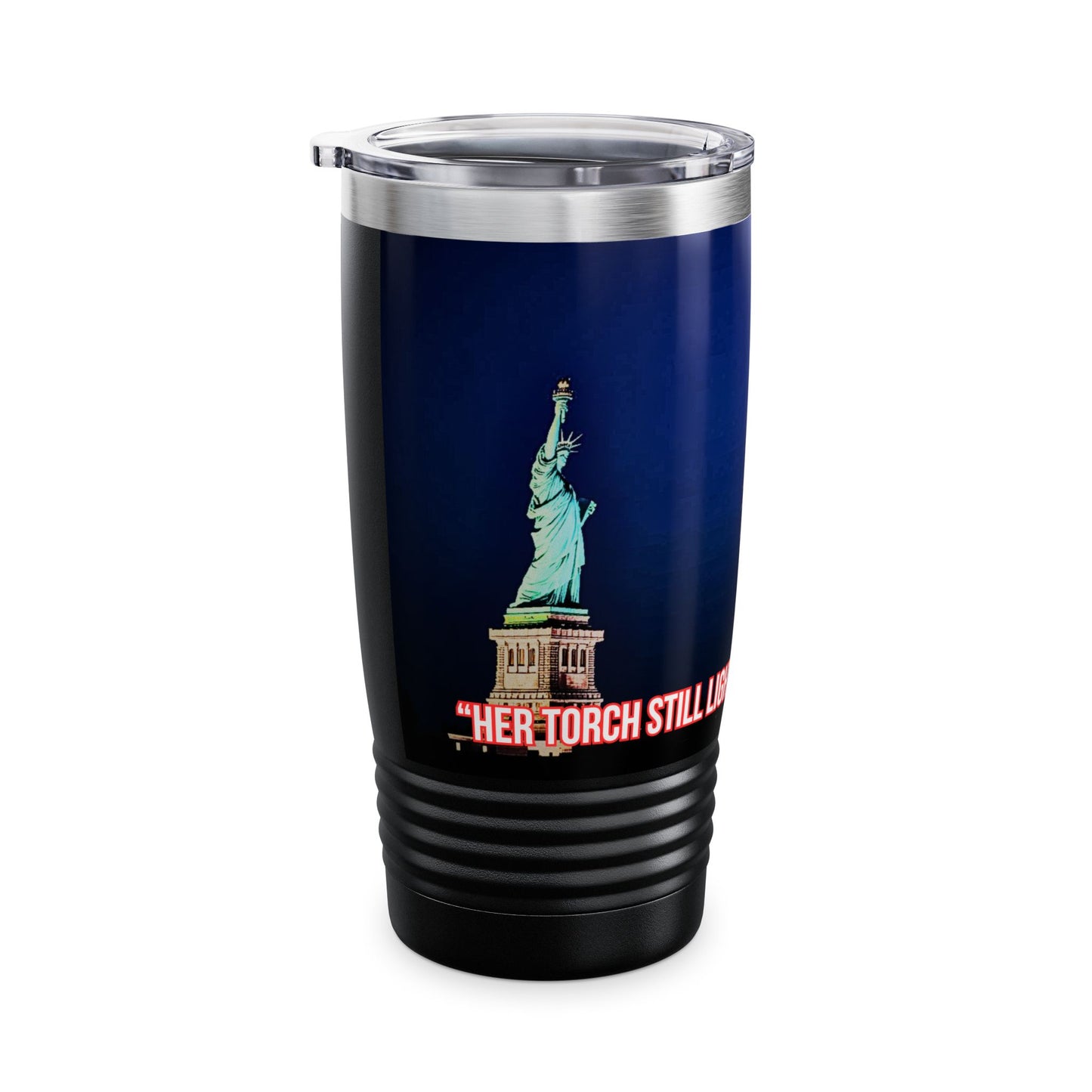 Statue of Liberty Fireworks 20oz Tumbler — "Her Torch Still Lights the Path"