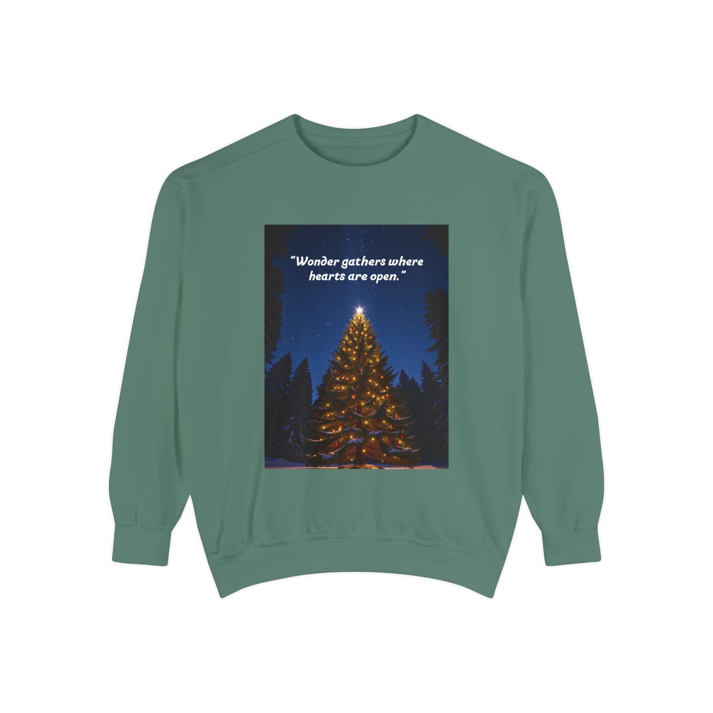 Cozy Holiday Sweatshirt with Inspirational Quote