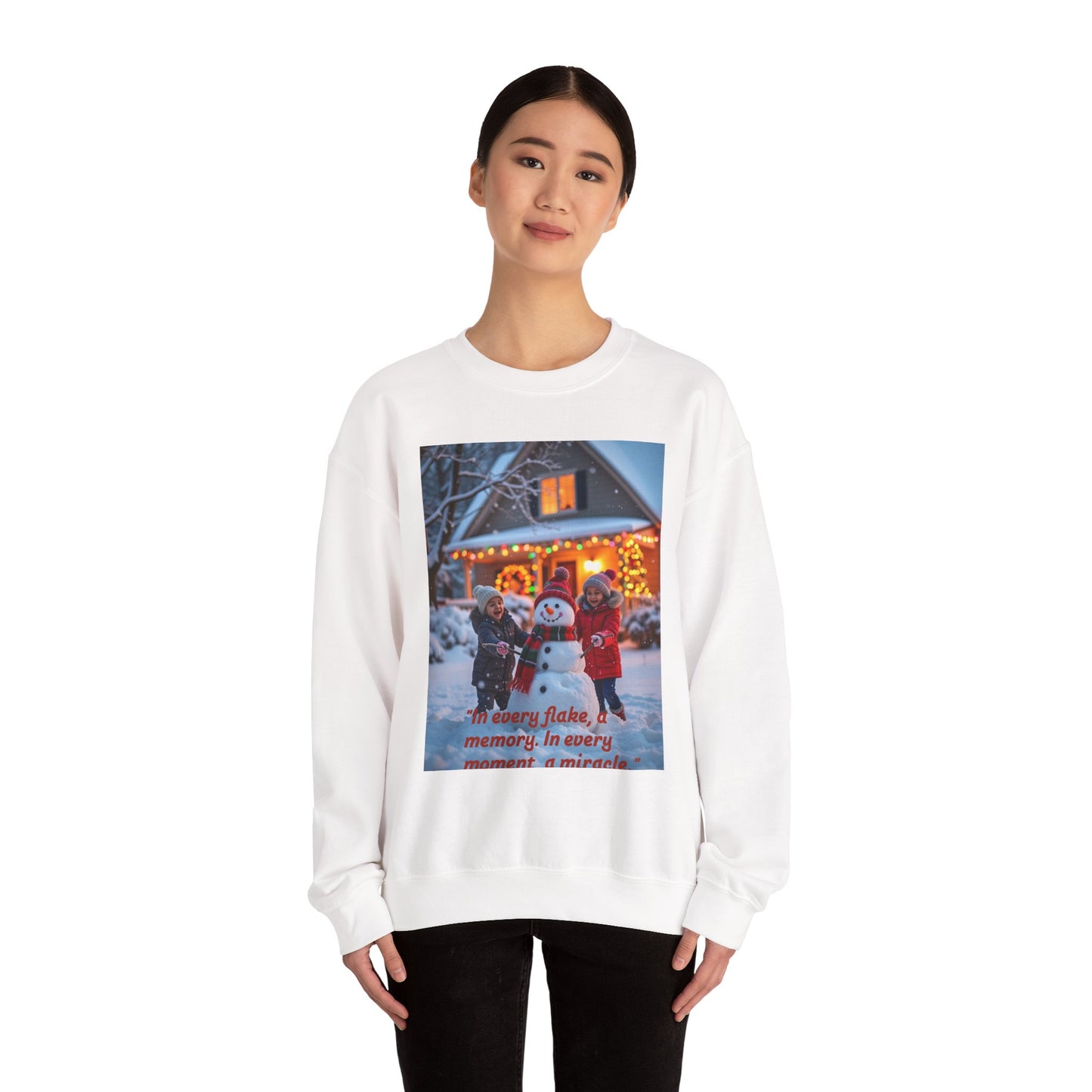 Cozy Christmas Sweatshirt, Winter Holiday Crewneck, Family Gift, Snowman Sweater, Festive Layering Piece, Memory Maker66