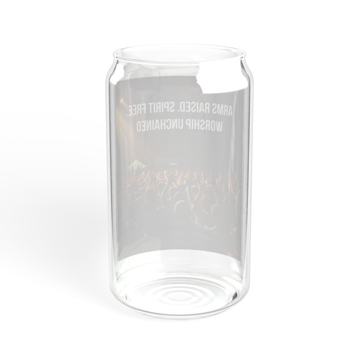 Worship Concert Sipper Glass — 'Arms Raised, Spirit Free, Worship Unchained' 16oz