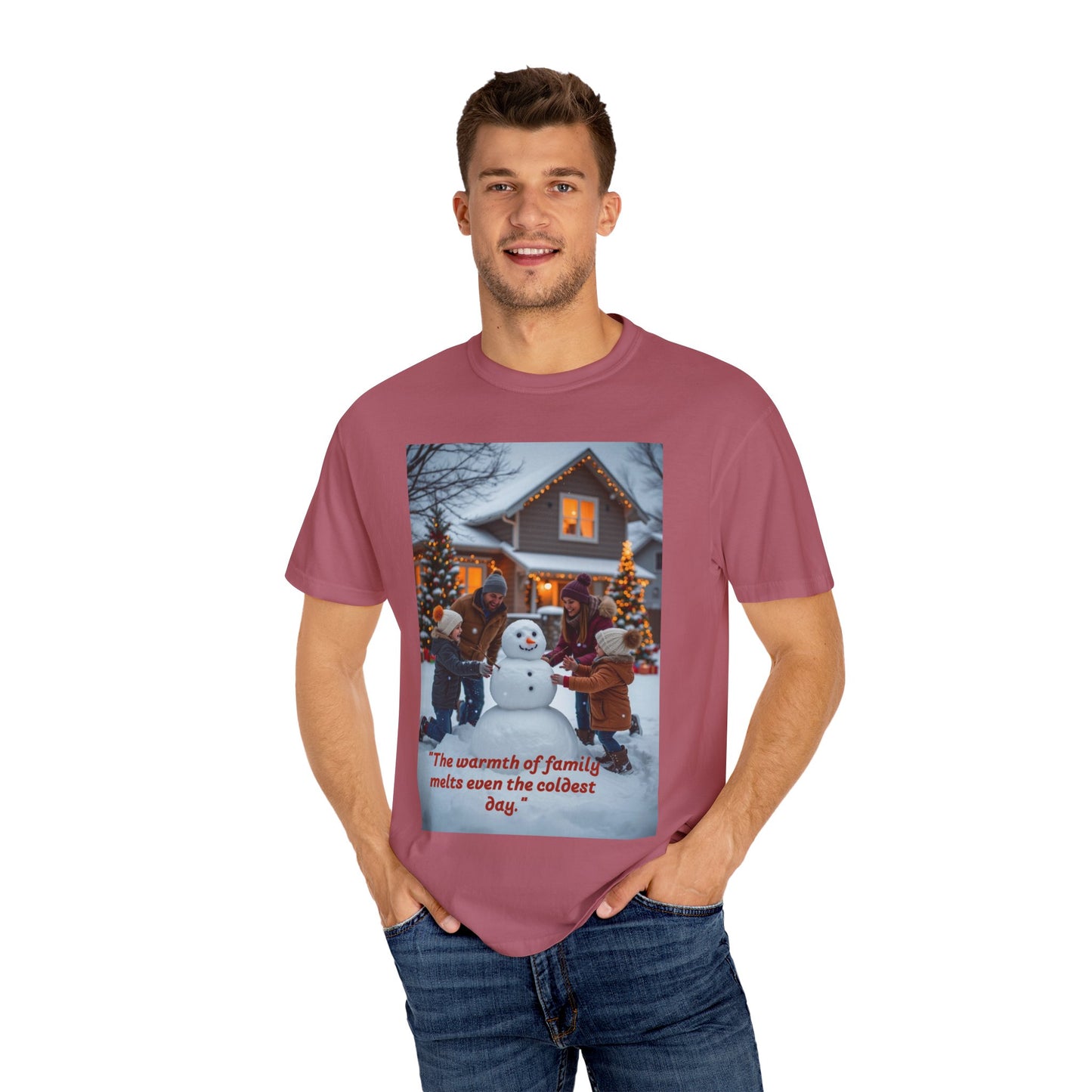 Warm Winter Family T-Shirt, Holiday Tee, Christmas Shirt, Family Gathering Apparel, Cozy Festive Top