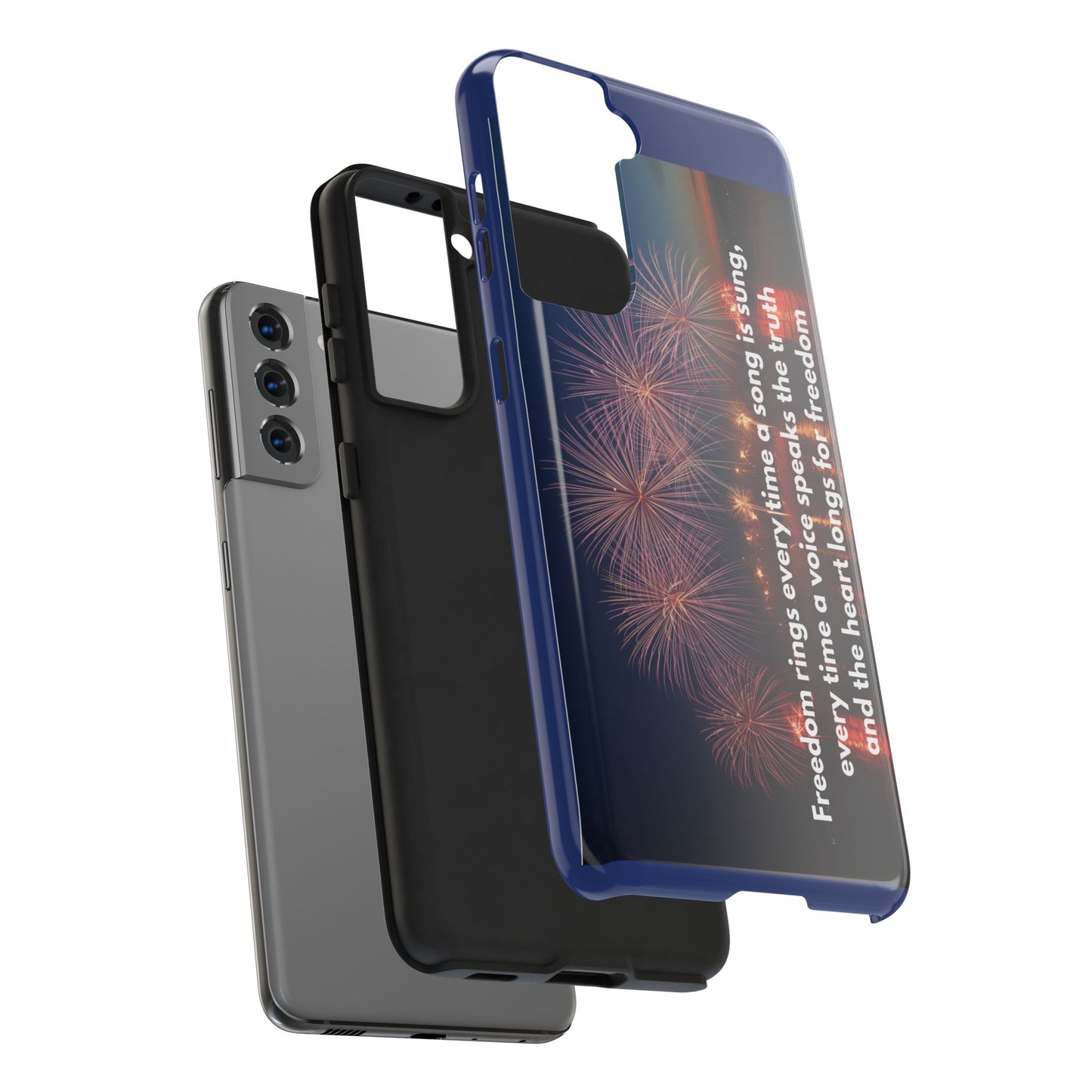 Fireworks Freedom Tough Phone Case — Patriotic 4th of July Quote Case