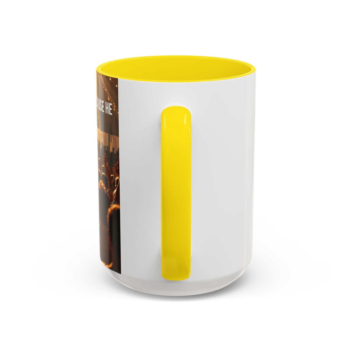 Coffee Mug — “I Lift My Hands Because He Lifted My Soul” Christian Worship Accent Mug