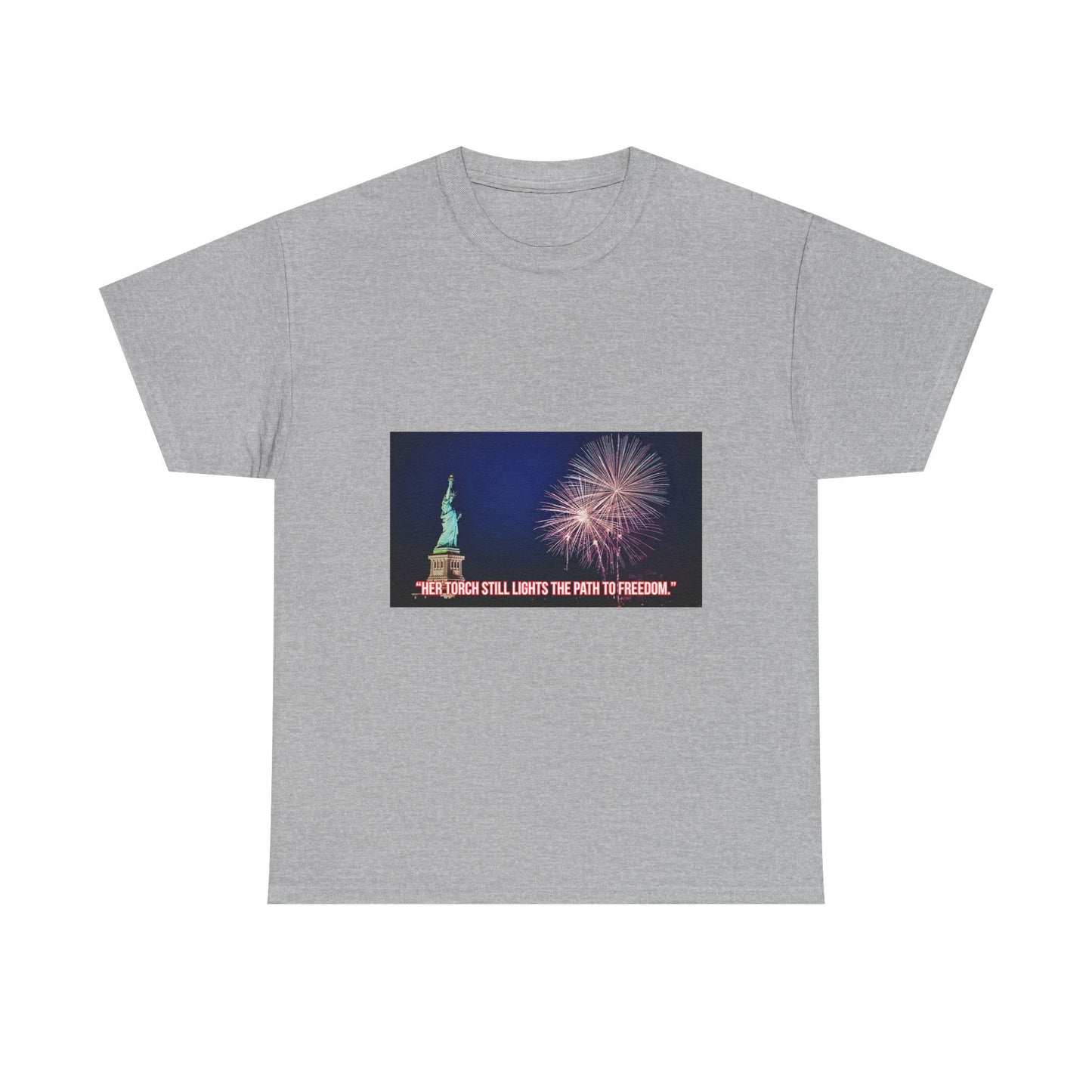 Liberty Fireworks T-Shirt — Statue of Liberty 4th of July Tee