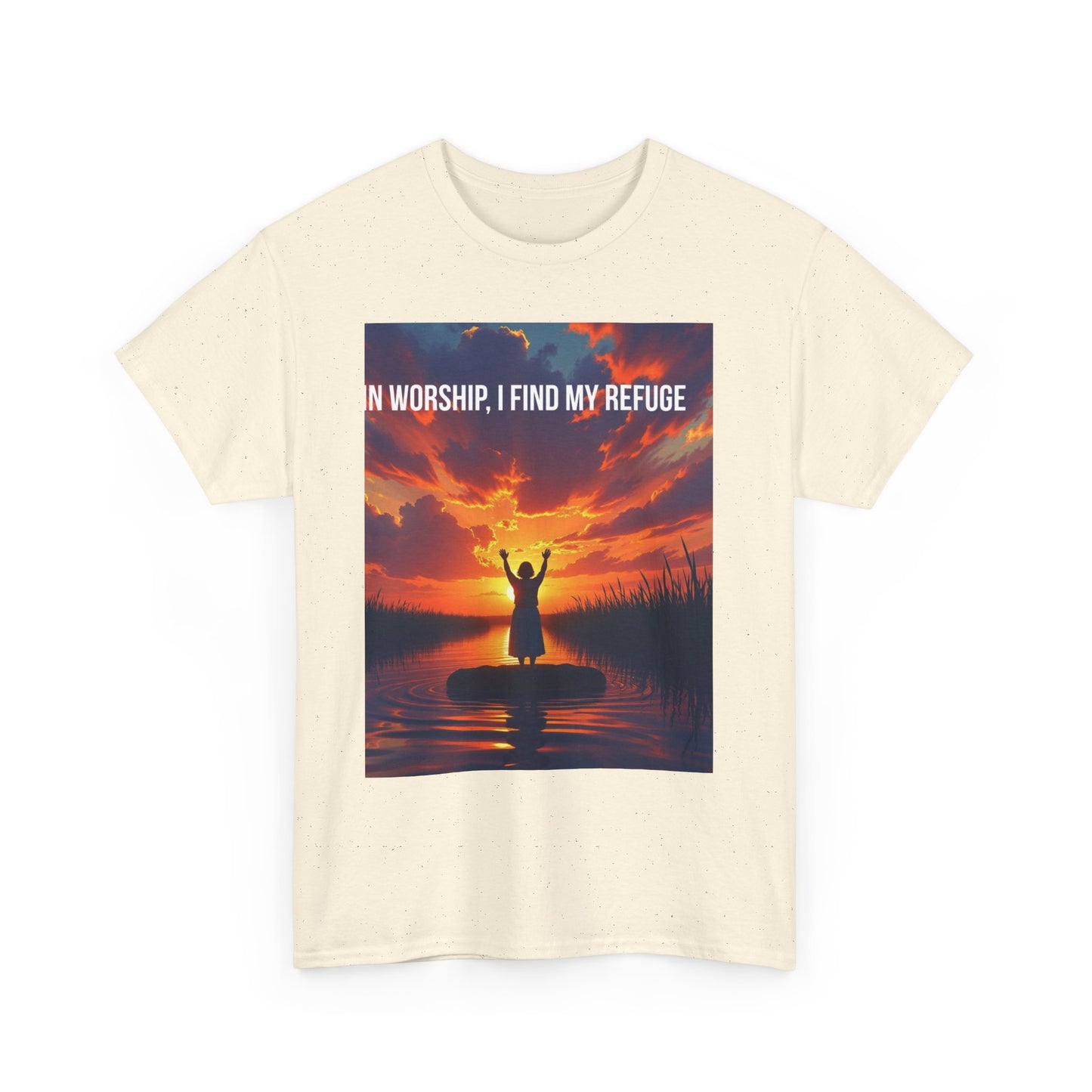 Worship Refuge T-Shirt – "In Worship, I Find My Refuge" Inspirational Christian Tee
