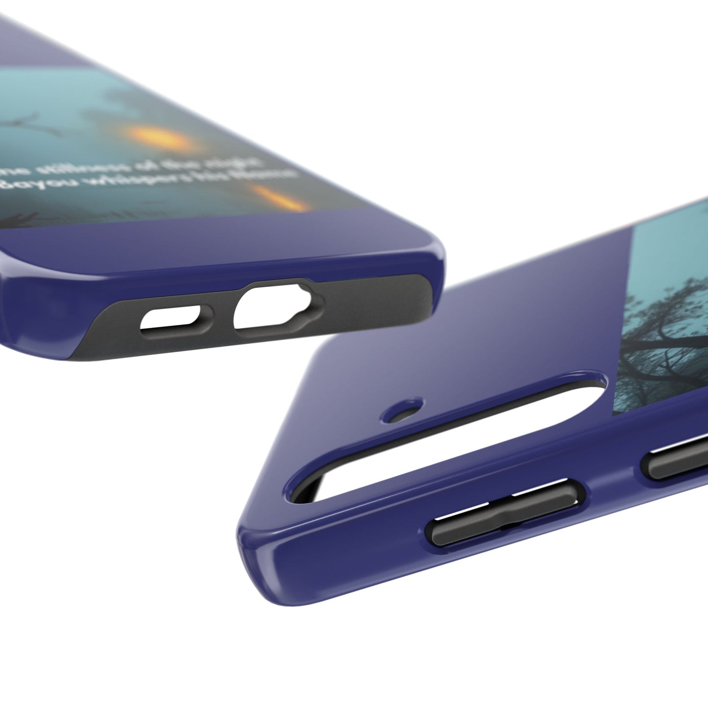 Tough Phone Case — 'In the stillness of the night the Bayou whispers his Name' Moody Bayou Cross Design
