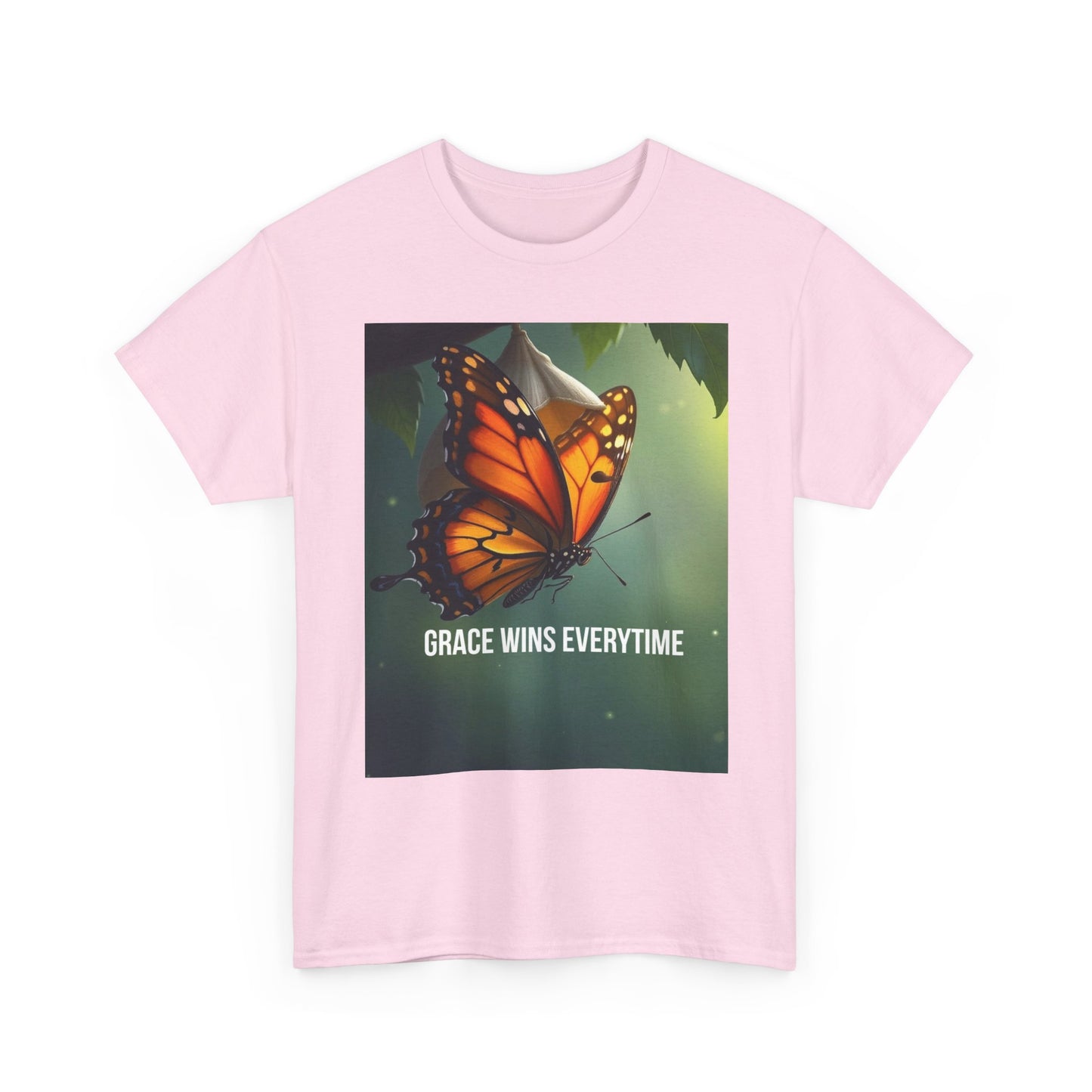 Butterfly 'Grace Wins Everytime' Graphic Tee - Inspirational Nature T-Shirt