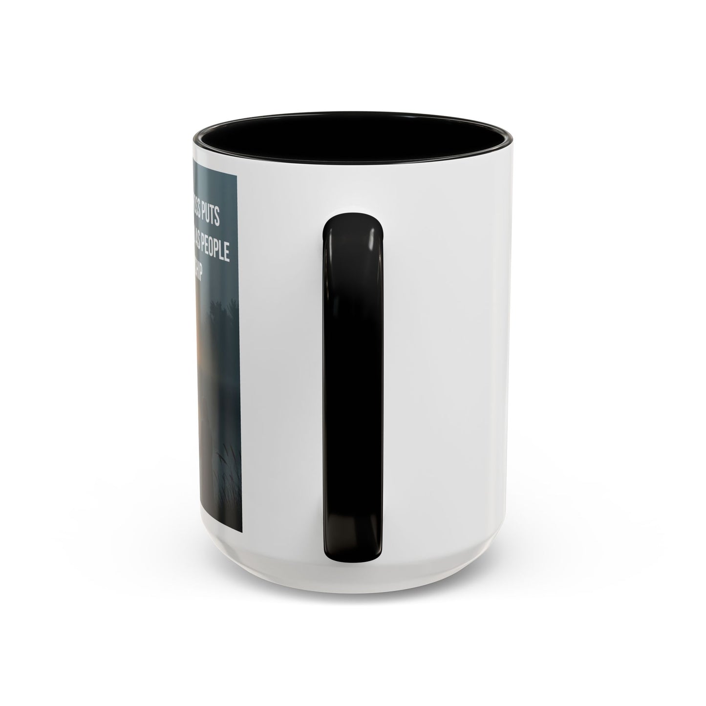 Christian Accent Coffee Mug — “The Light of the Cross” Inspirational Bible Verse Design