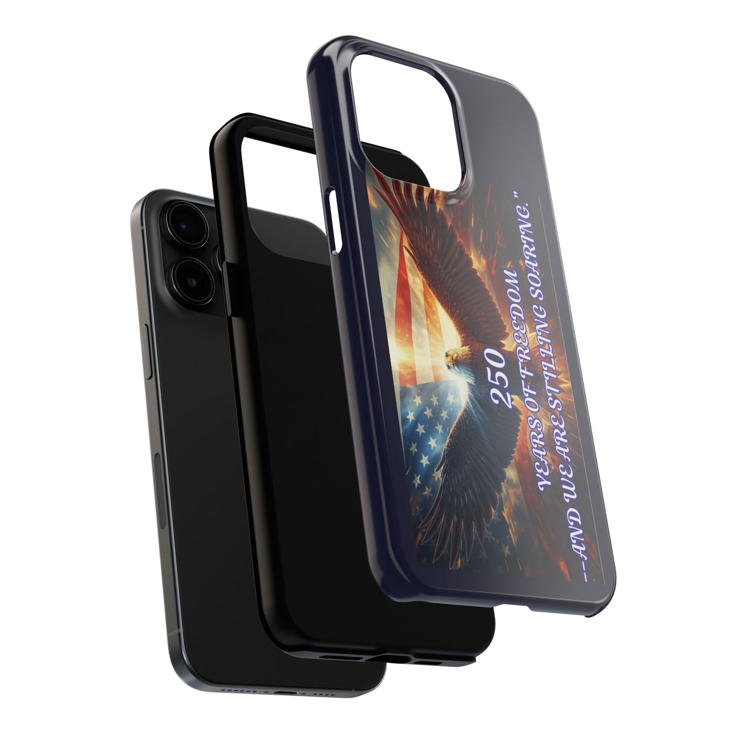 Patriotic Eagle Phone Case — "250 Years of Freedom" Durable Protective Case