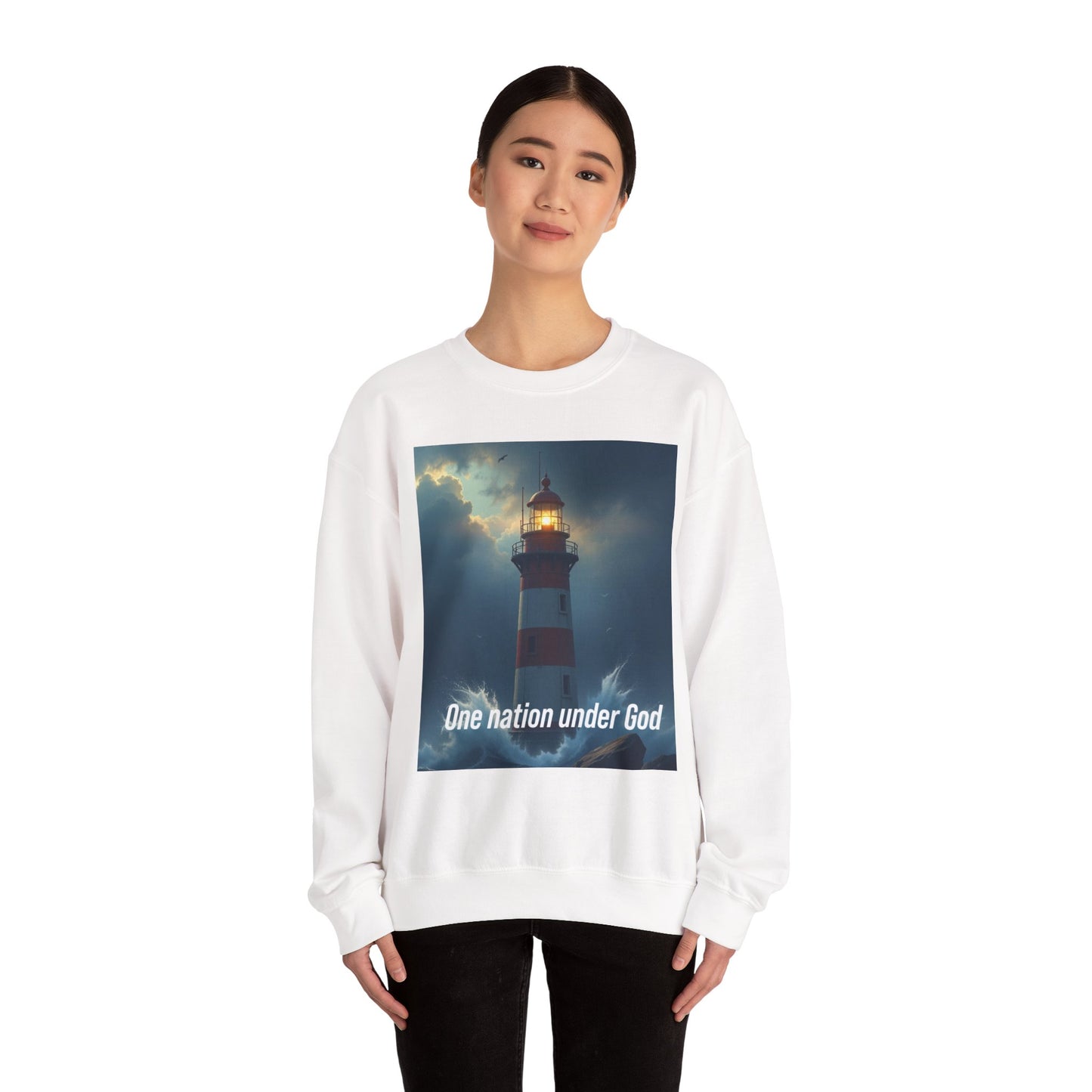 One Nation Under God Lighthouse Sweatshirt