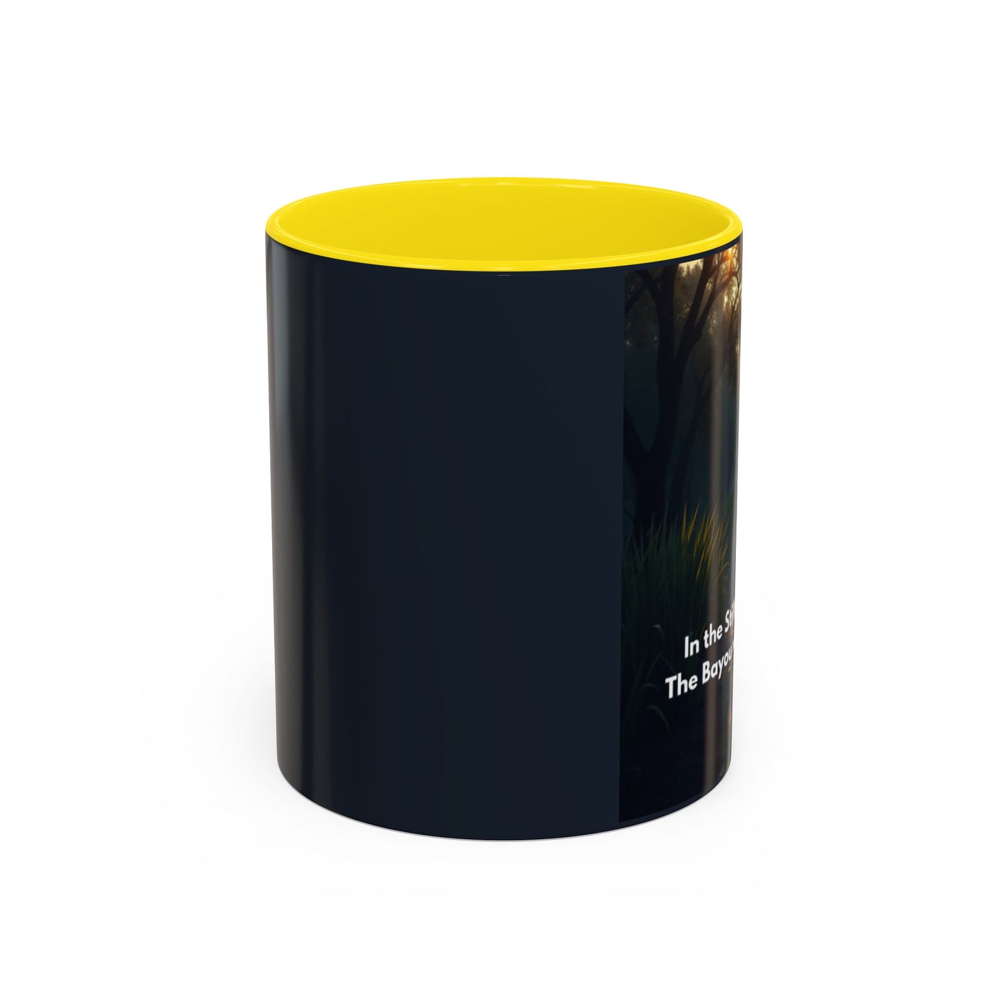 Bayou Night Coffee Mug — 'In the Stillness of the Night, The Bayou Whispers His Name' Accent Mug