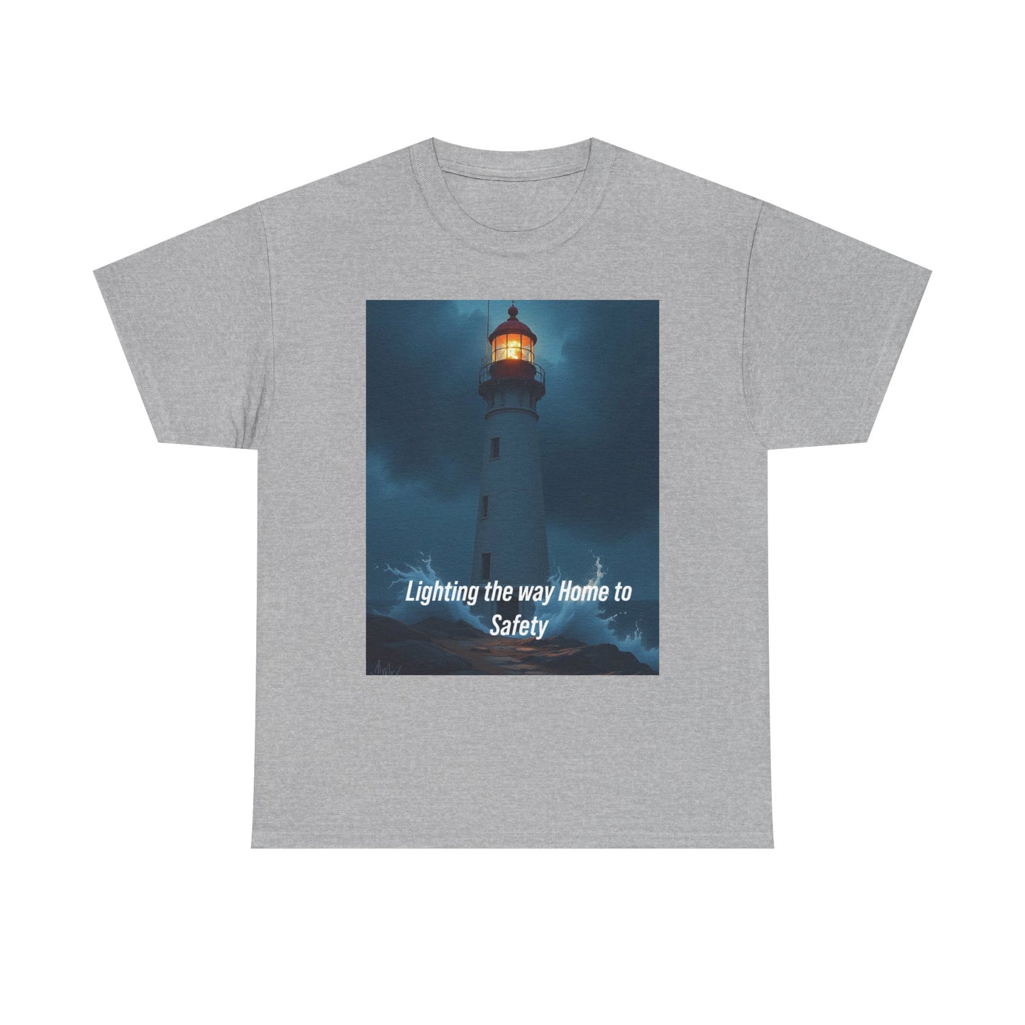 Lighthouse Graphic Tee — "Lighting the Way Home to Safety"