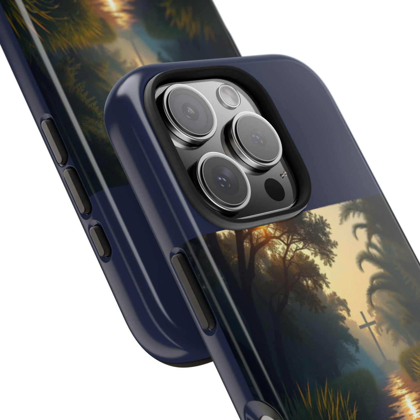 Bayou Cross Phone Case — "In the Stillness of the Night, The Bayou Whispers His Name"