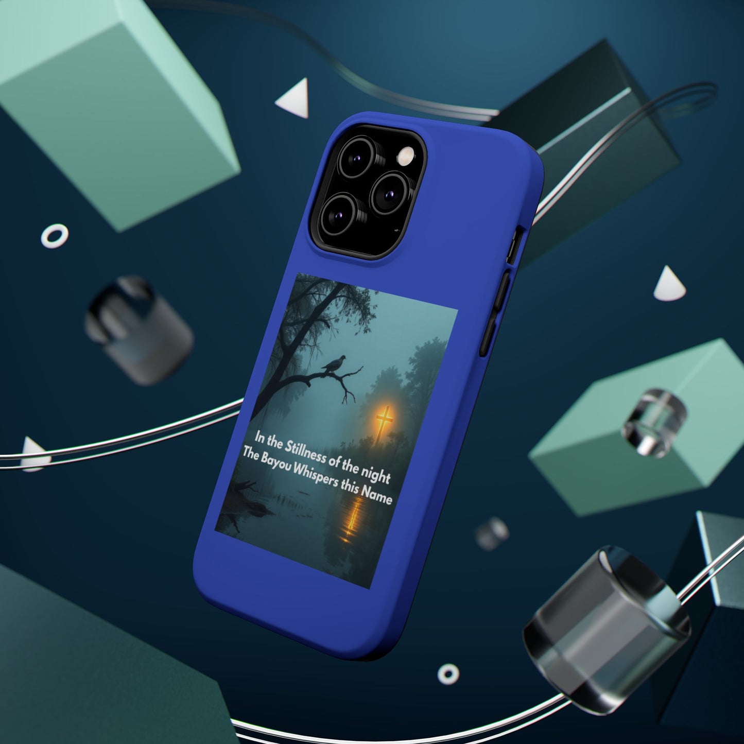 Magnetic Impact-Resistant Phone Case — Bayou Night Scene with Poem