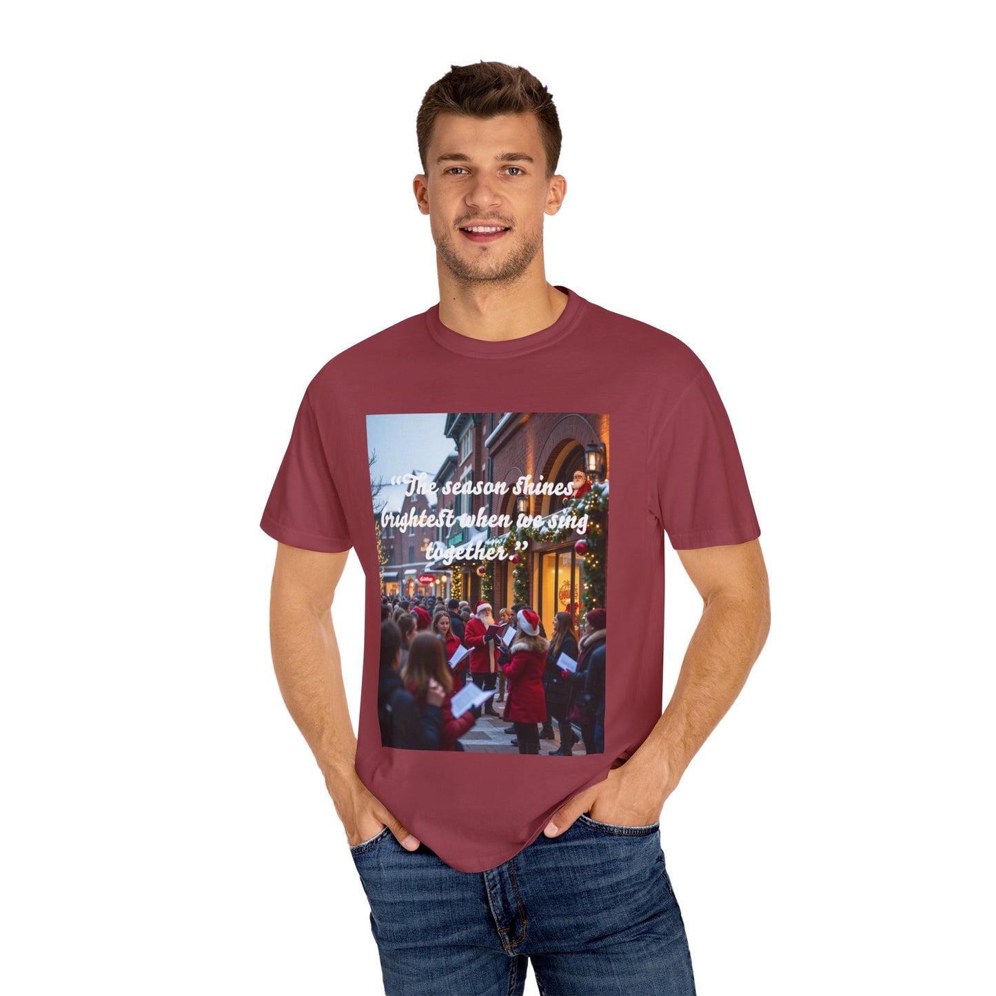 Holiday Cheer T-Shirt, Unisex Holiday Shirt, Christmas Gift, Family Gathering Shirt, Song Sing Along Tee