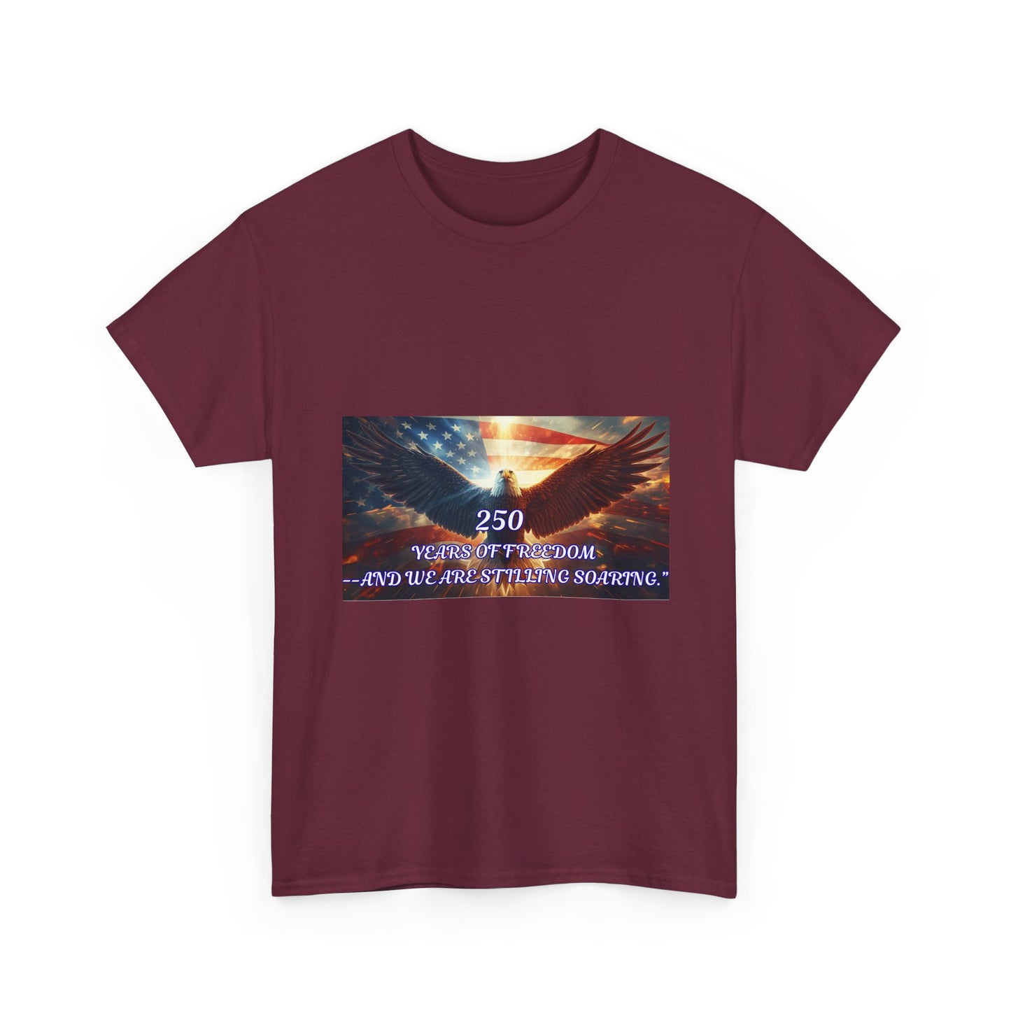 Patriotic Eagle Tee - "250 Years of Freedom" American Flag Shirt