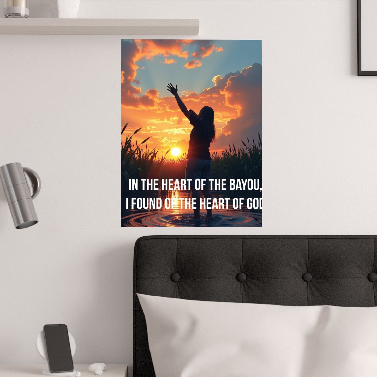 Satin Poster — "In the Heart of the Bayou" Sunset Silhouette Wall Art