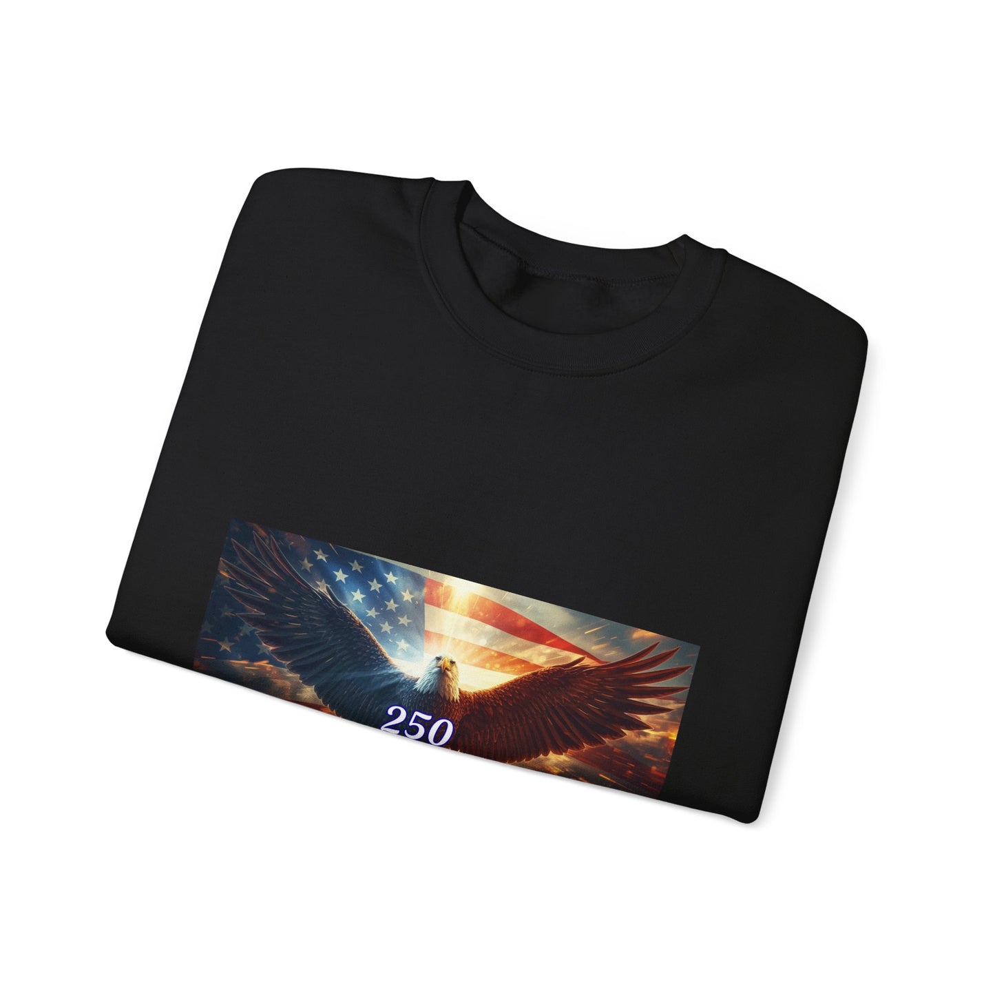 Crewneck Sweatshirt — 250 Years of Freedom Eagle Flag Tribute