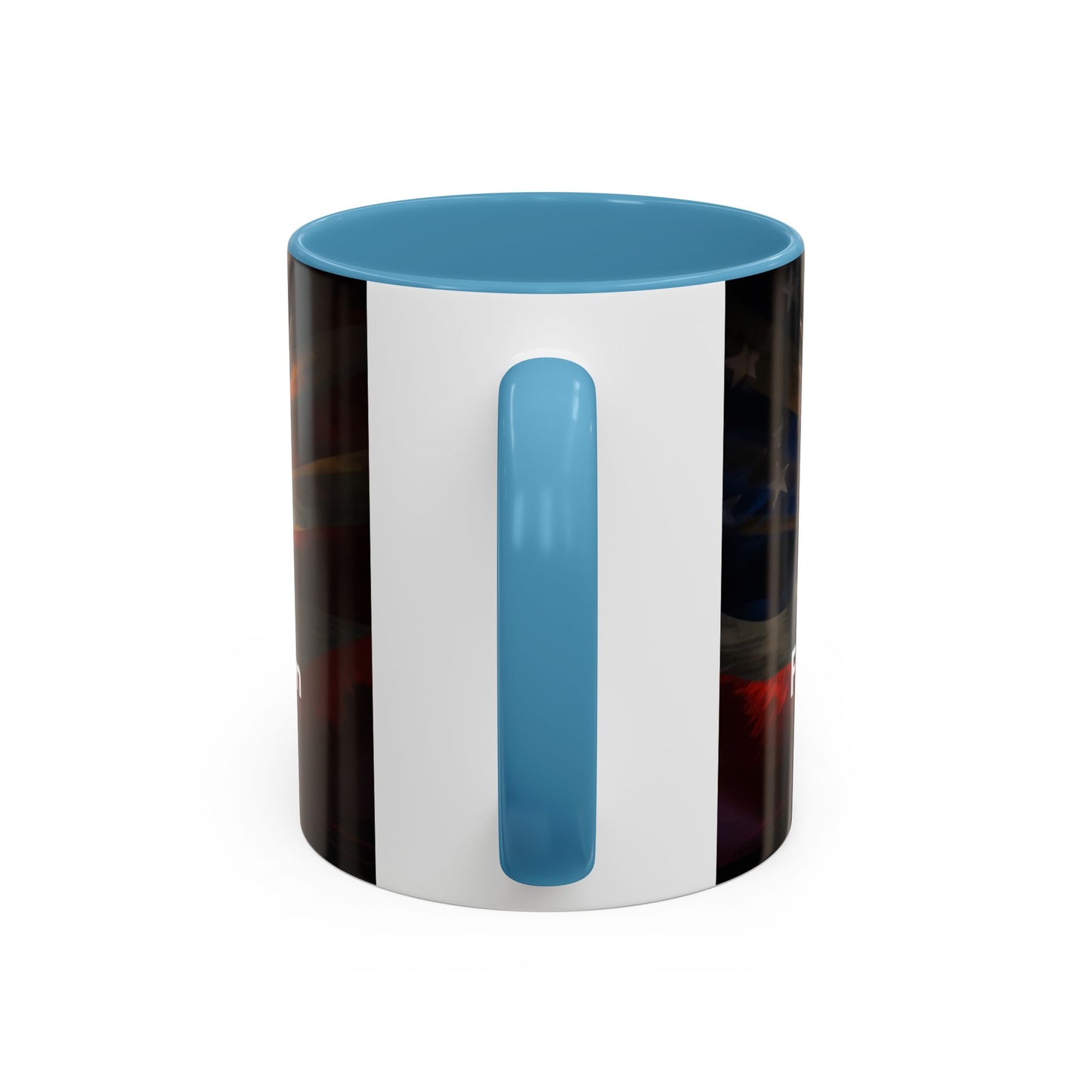 Patriotic Eagle Coffee Mug — "Freedom Stands Strong" Accent 11/15oz