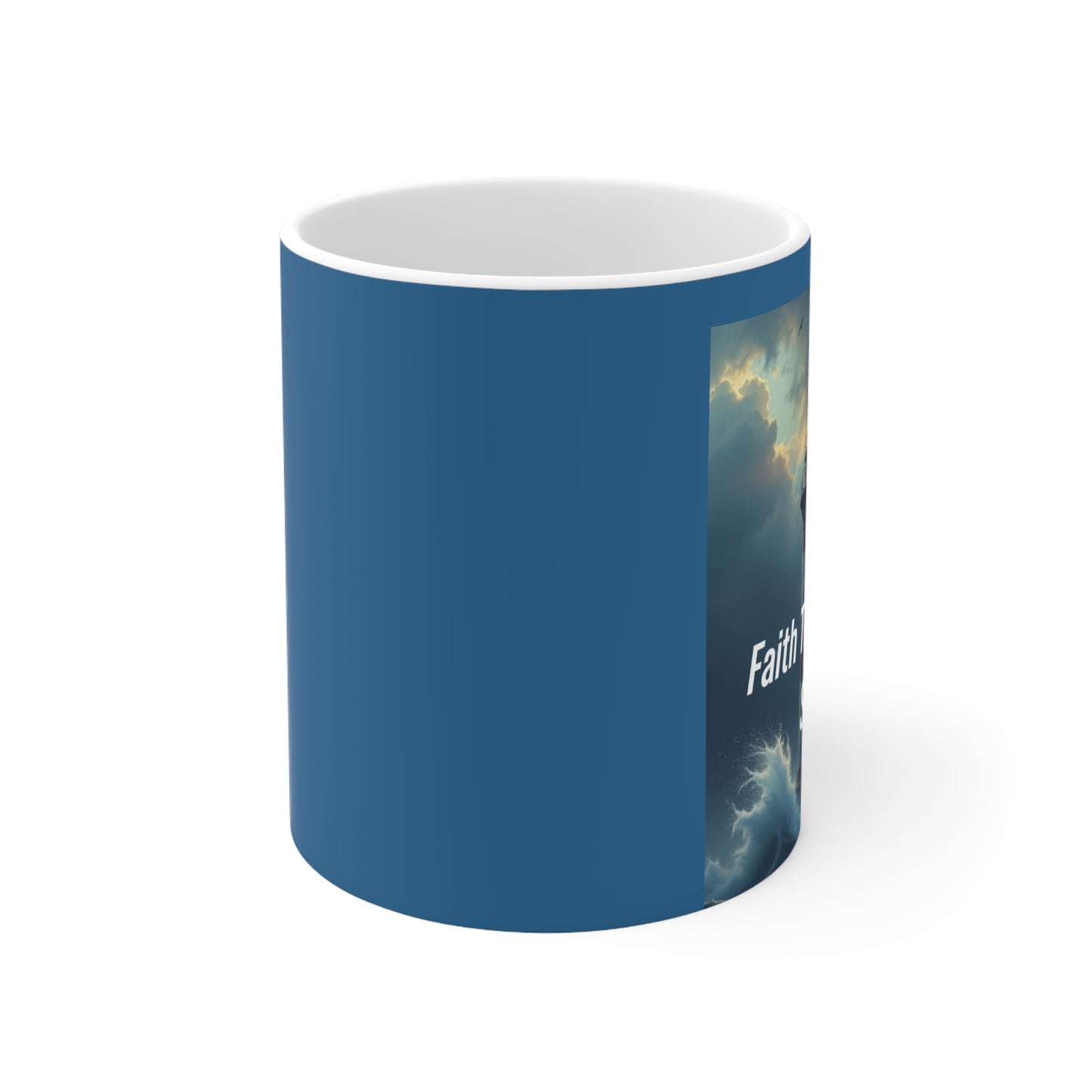 Faith Over Fear Ceramic Coffee Mug — Inspirational Christian 11oz & 15oz