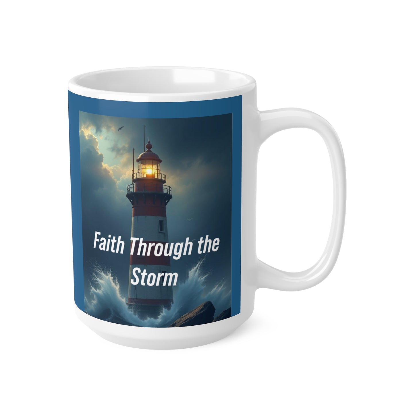 Faith Over Fear Ceramic Coffee Mug — Inspirational Christian 11oz & 15oz