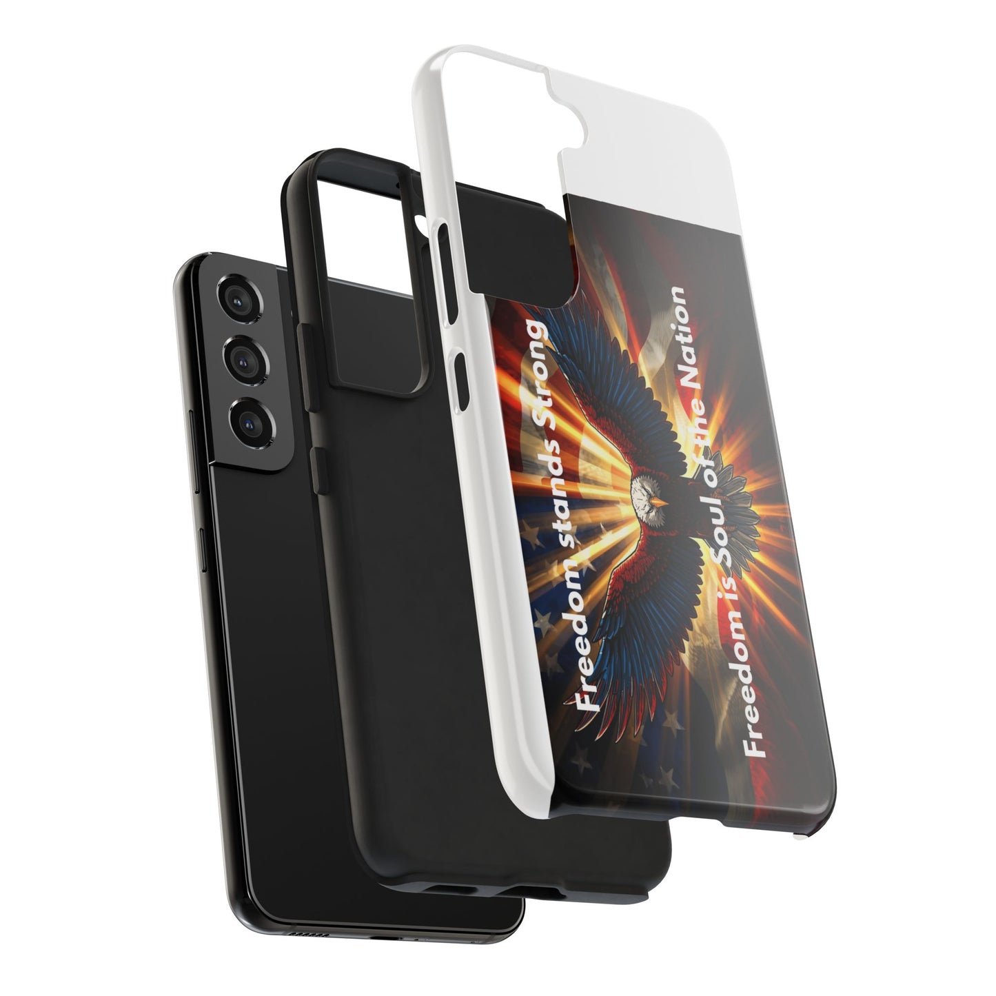 Patriotic Eagle Tough Phone Case — “Freedom Is Soul of the Nation”