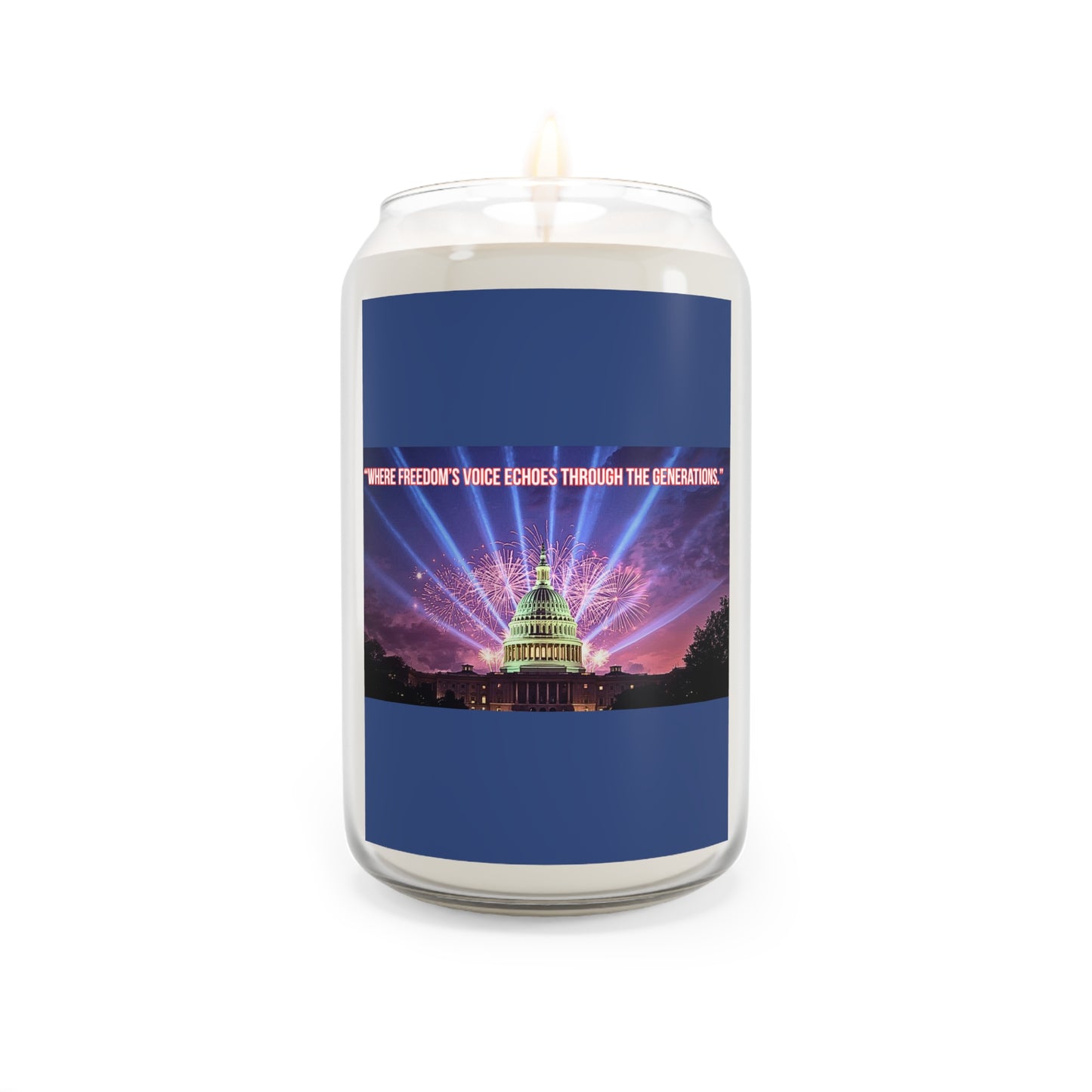 Scented Soy Candle — Capitol Nightscape "Where Freedom's Voice Echoes Through the Generations" (13.75oz)