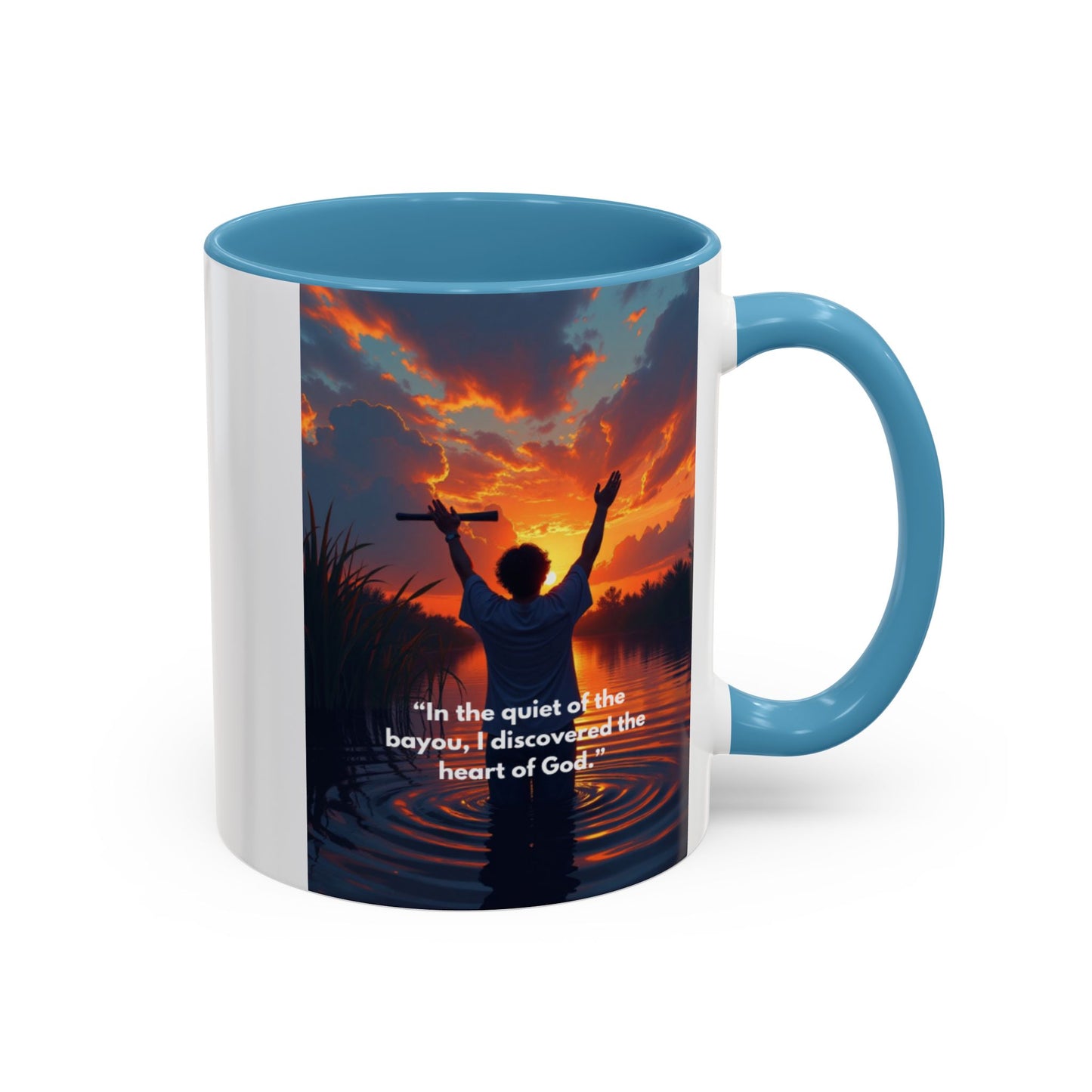 Coffee Mug - "In the Quiet of the Bayou I Discovered the Heart of God" Inspirational Accent Mug