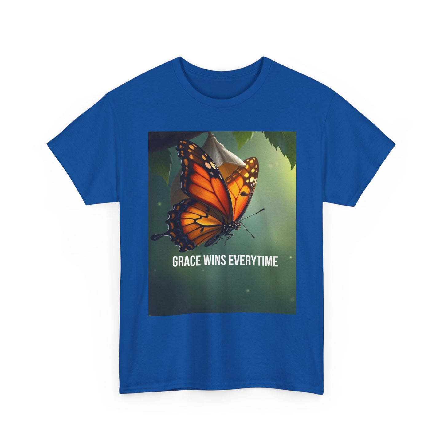 Butterfly 'Grace Wins Everytime' Graphic Tee - Inspirational Nature T-Shirt