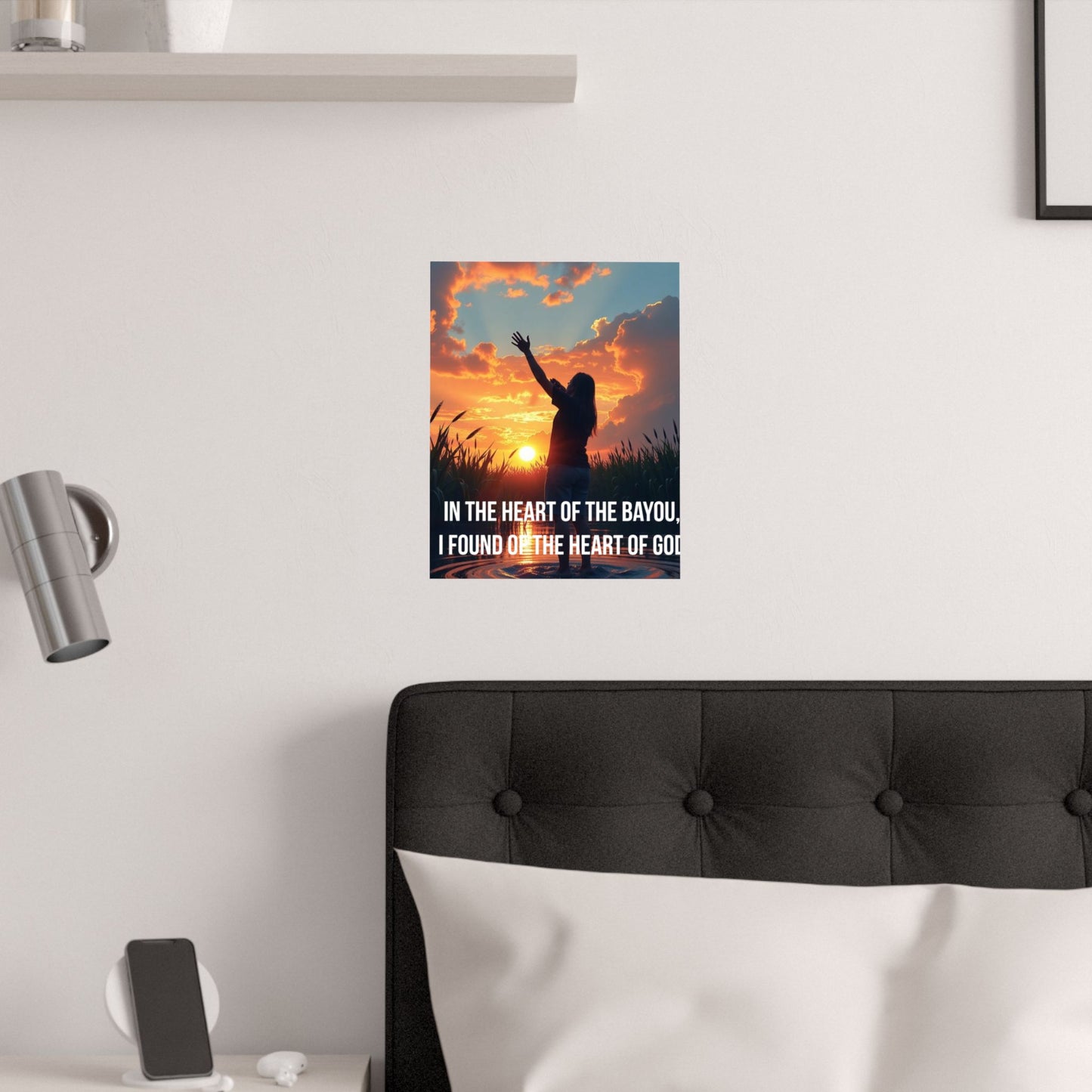 Satin Poster — "In the Heart of the Bayou" Sunset Silhouette Wall Art