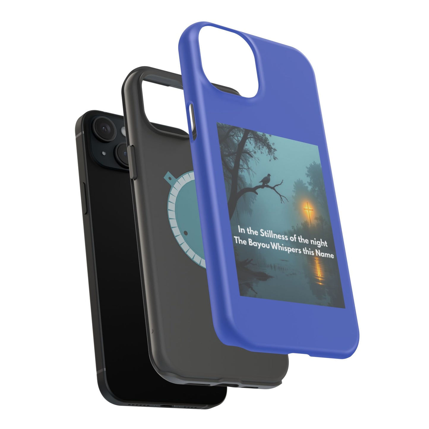Magnetic Impact-Resistant Phone Case — Bayou Night Scene with Poem