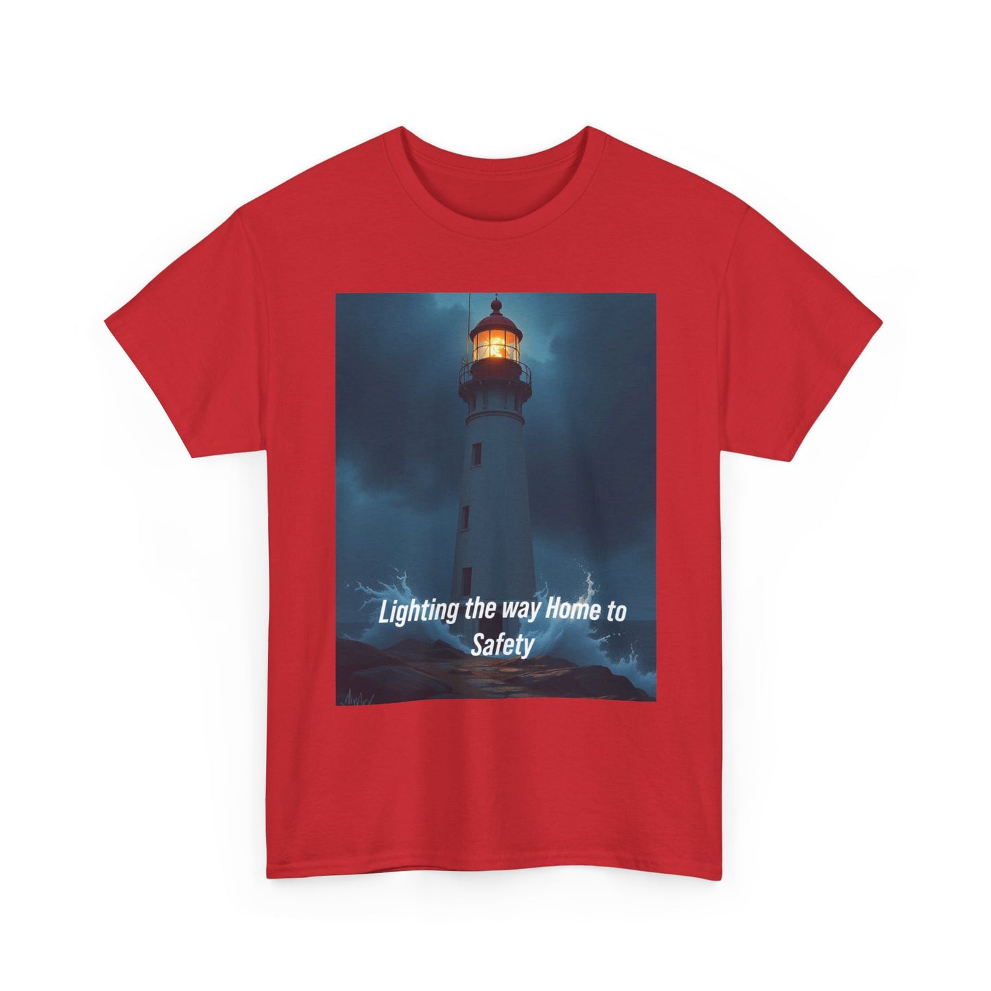 Lighthouse Graphic Tee — "Lighting the Way Home to Safety"