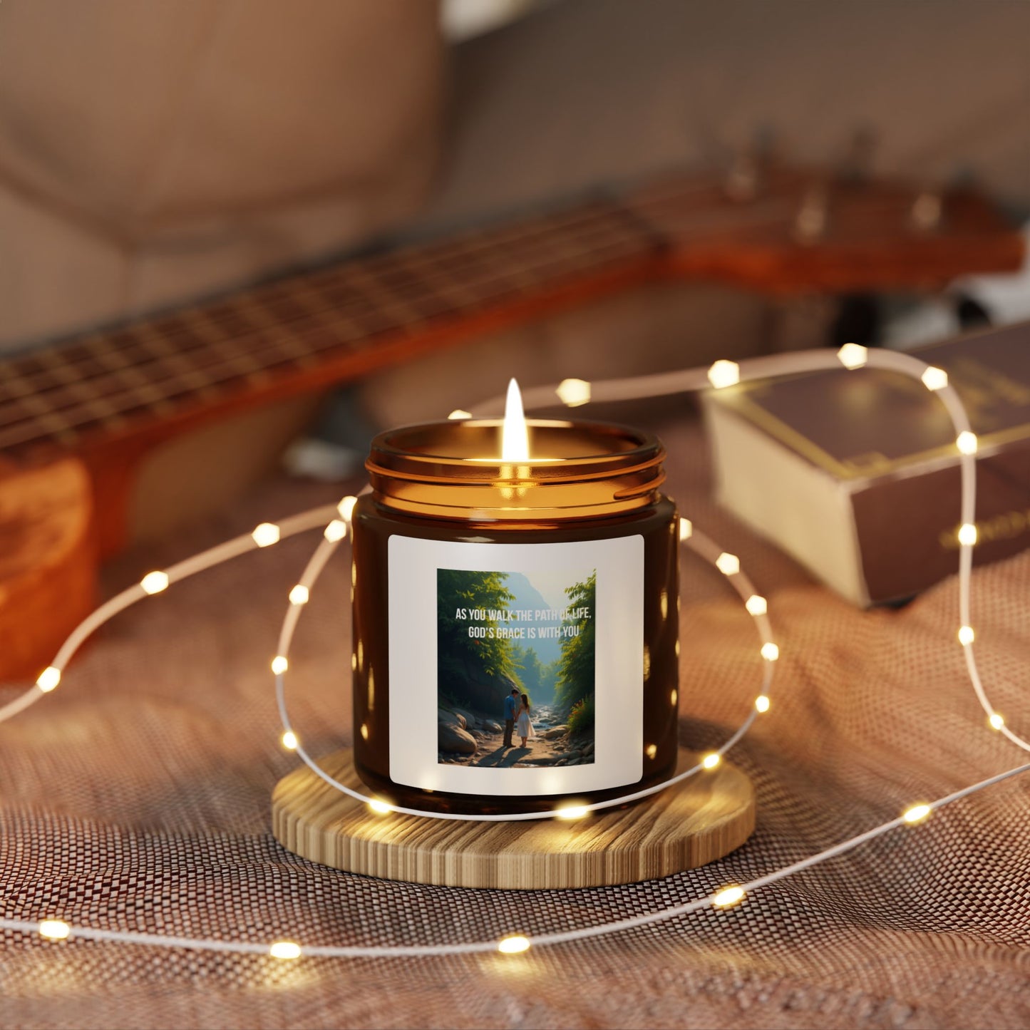 Soy Candle - Inspirational Nature Amber Jar (Multi-Size)